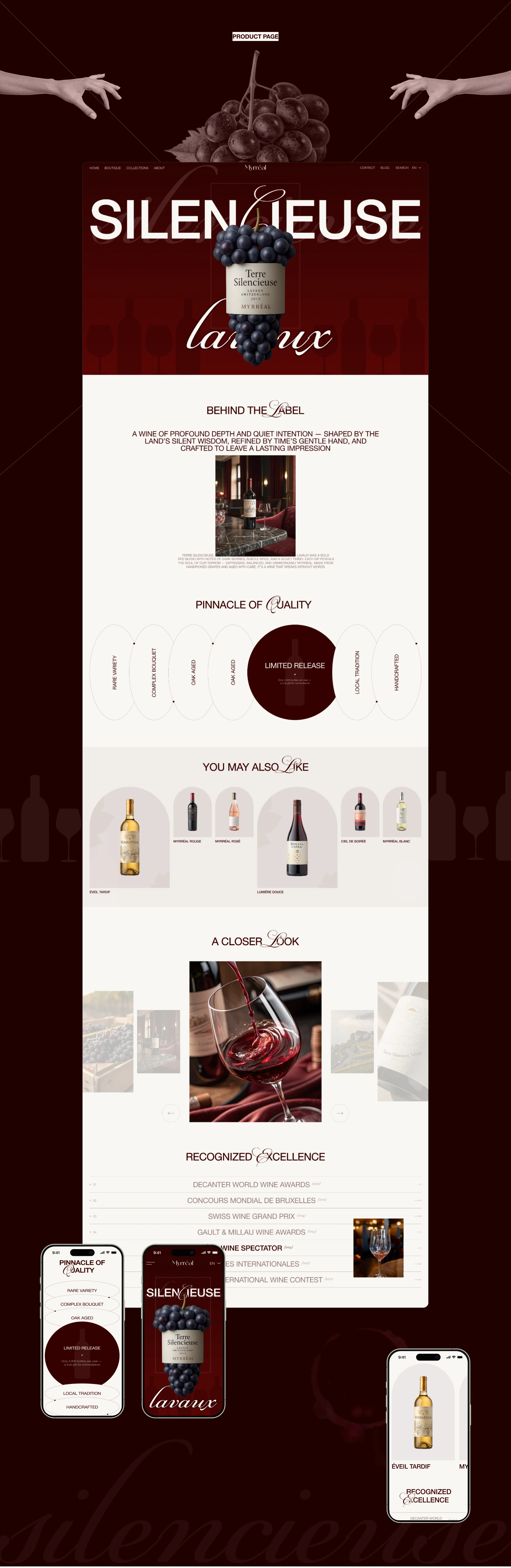 MYRREAL | Corporate website UX/UI Design | Winery — Изображение №9 — Интерфейсы на Dprofile