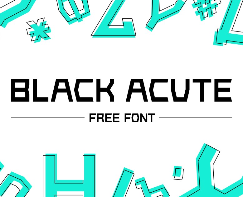 Black Acute - FREE font (latin, cyrillic) — Графика на Dprofile