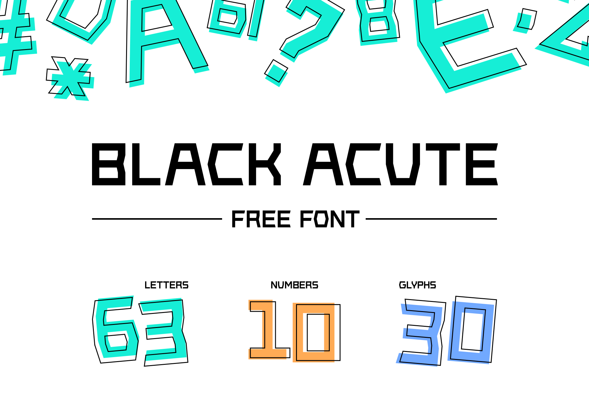 Black Acute - FREE font (latin, cyrillic) — Изображение №1 — Графика на Dprofile