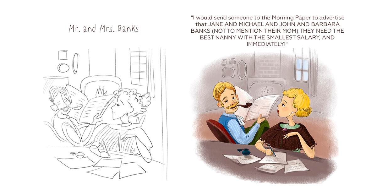 Иллюстрации к "Мэри Поппинс" — Изображение №7 — Иллюстрация на Dprofile