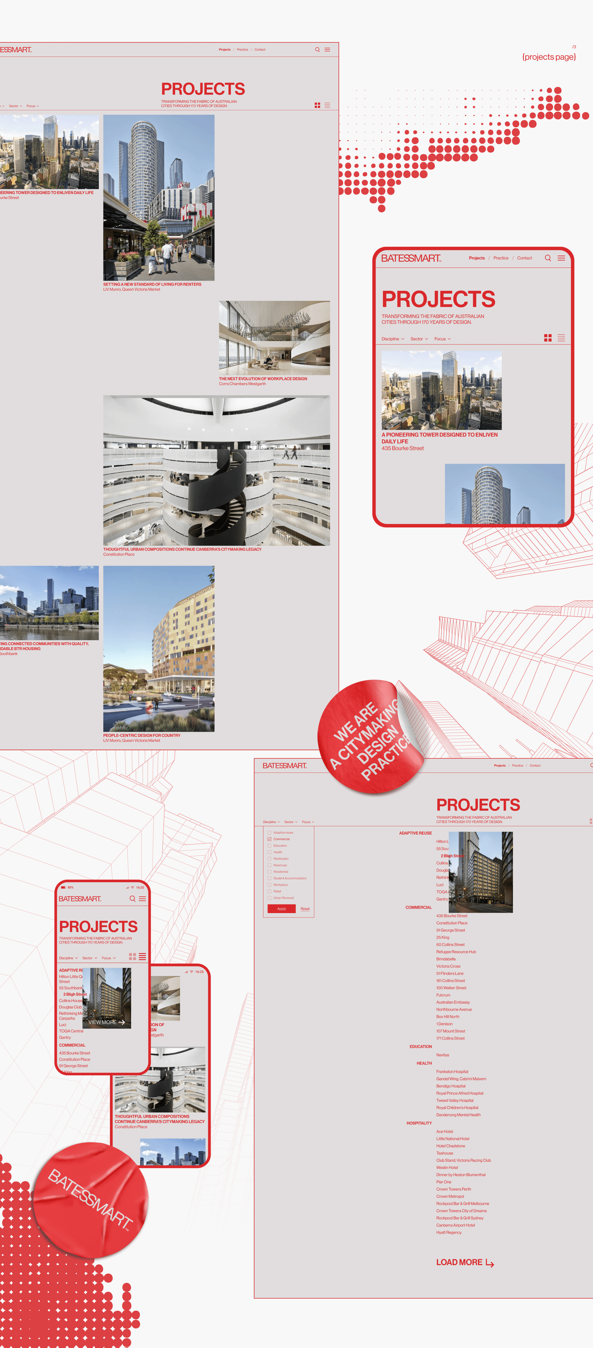 Bates Smart | Corporate website redesign — Изображение №4 — Интерфейсы, Анимация на Dprofile