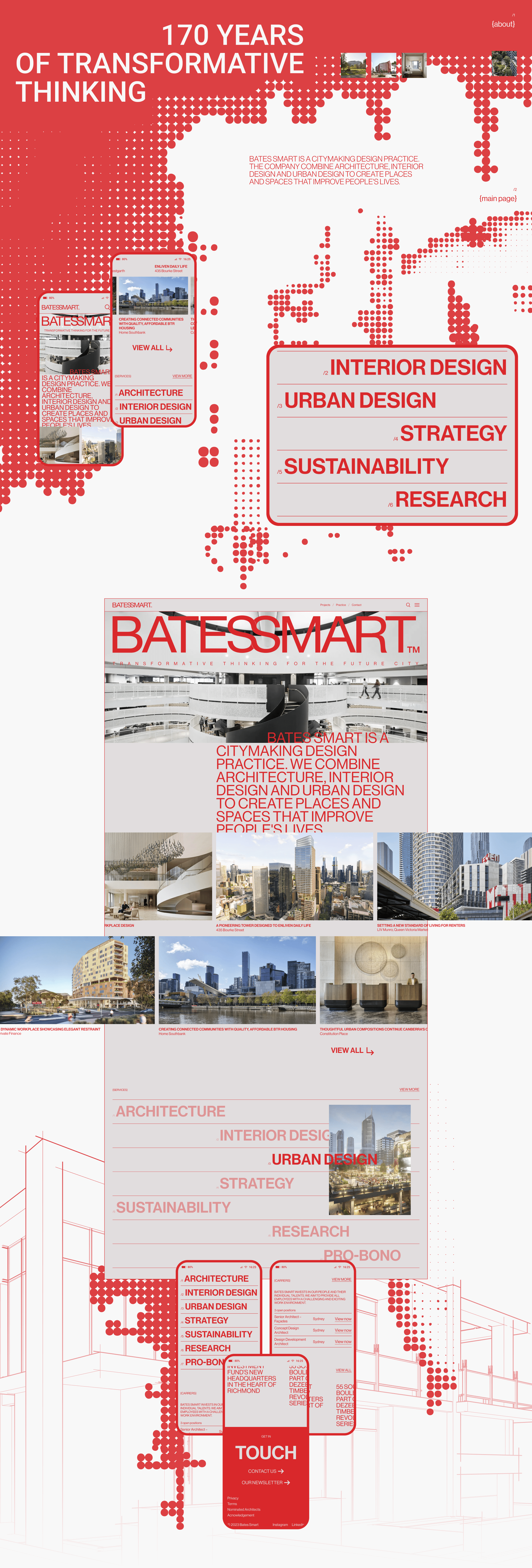 Bates Smart | Corporate website redesign — Изображение №2 — Интерфейсы, Анимация на Dprofile