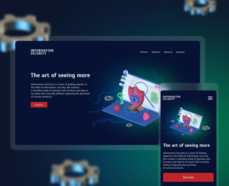 3D web illustration | Information security на Dprofile