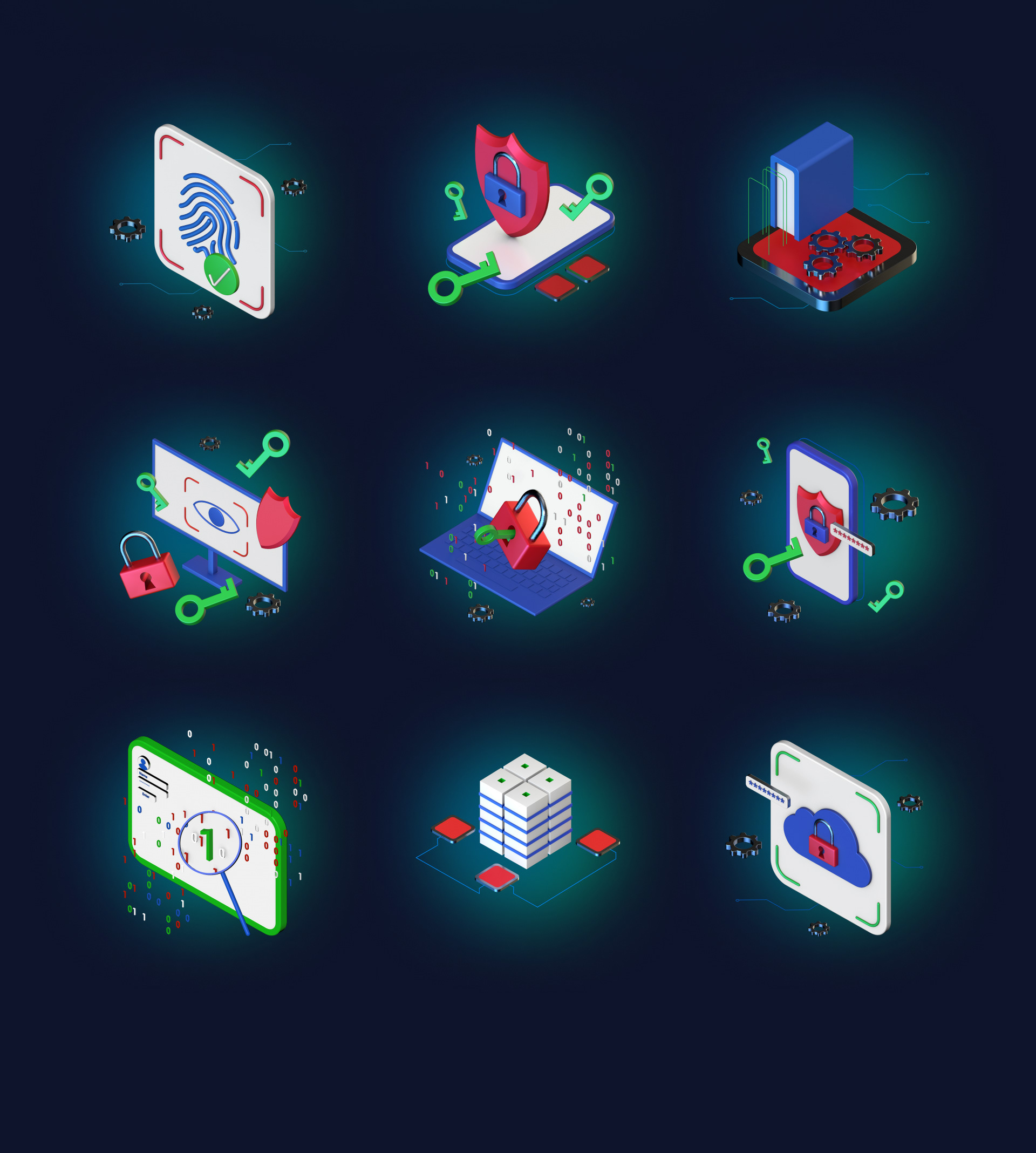 3D web illustration | Information security — Изображение №3 — Интерфейсы, 3D на Dprofile