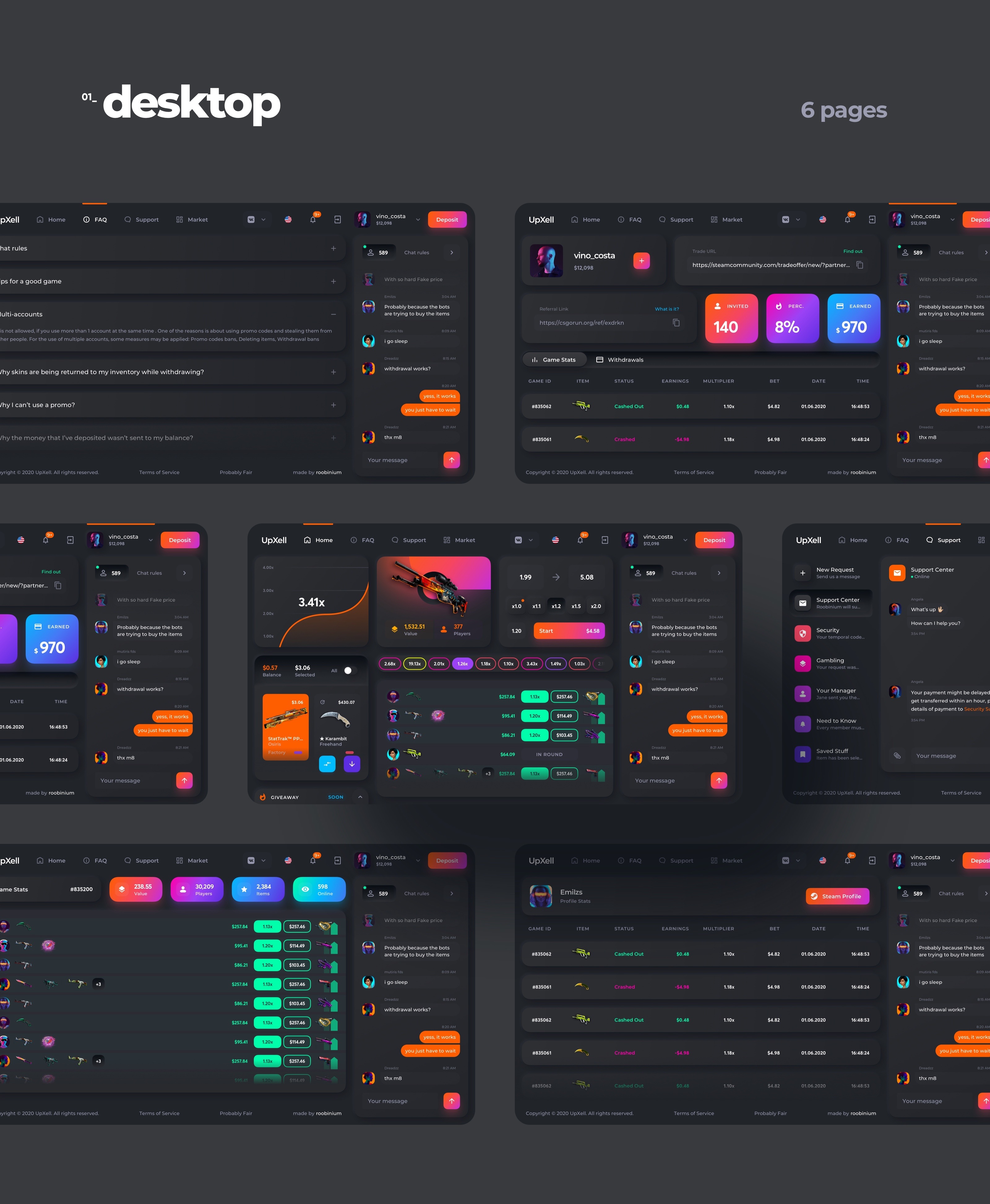 CSGO Platform UX/UI Design — Изображение №2 — Интерфейсы на Dprofile