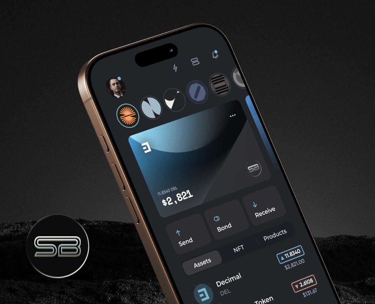 Spacebot token page UX UI design and branding на Dprofile