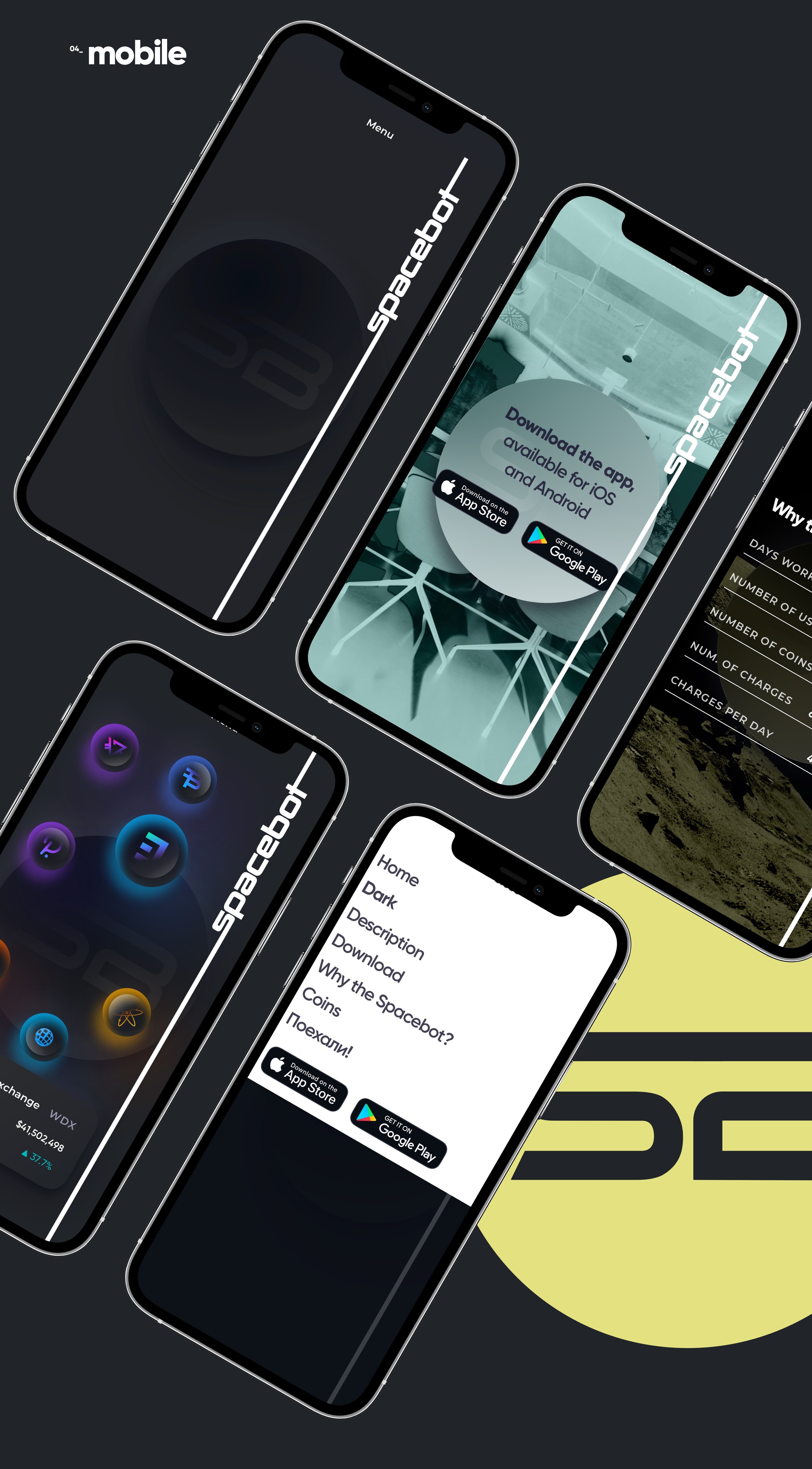 Spacebot token page UX UI design and branding — Изображение №7 — Интерфейсы, Брендинг на Dprofile