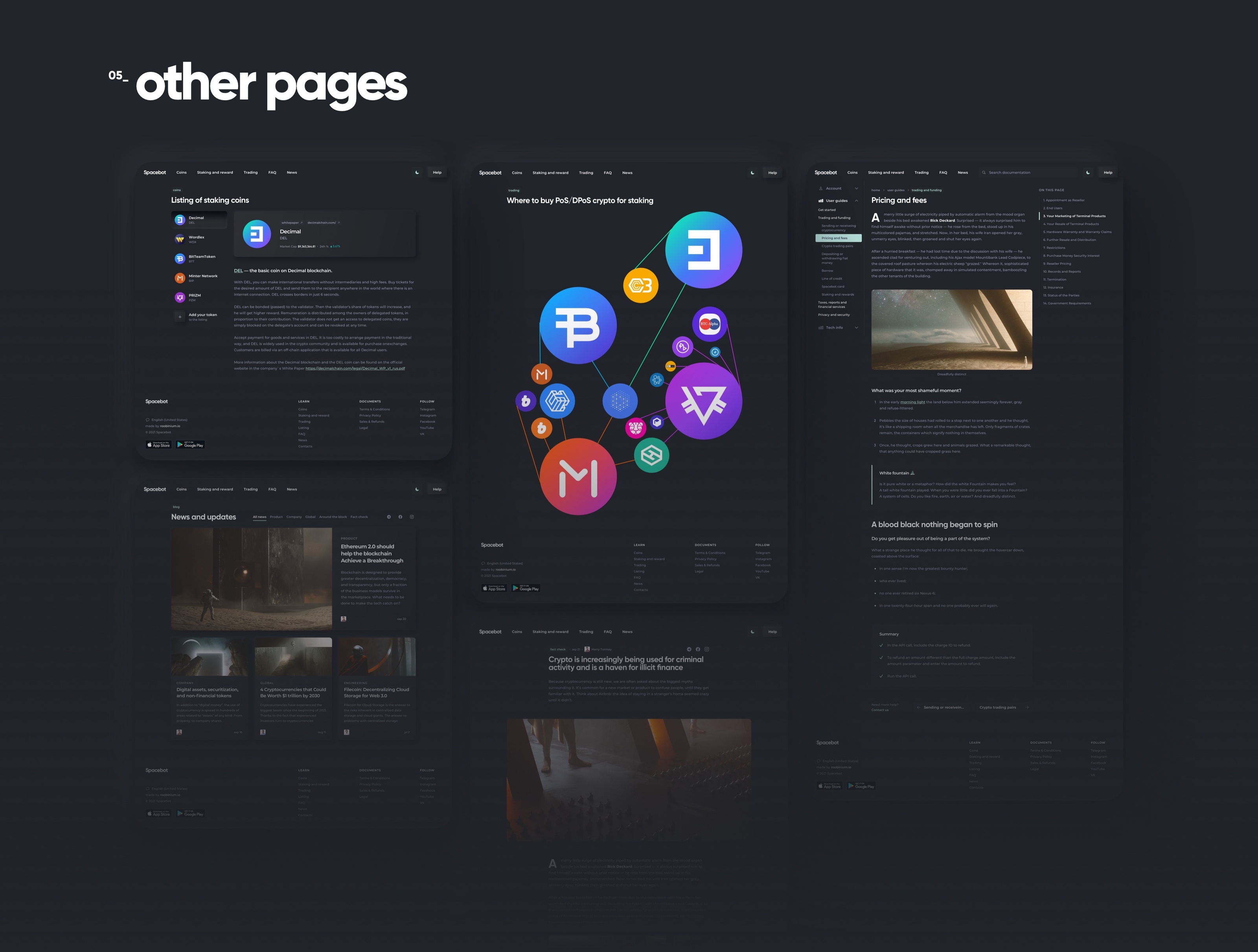 Spacebot token page UX UI design and branding — Изображение №8 — Интерфейсы, Брендинг на Dprofile
