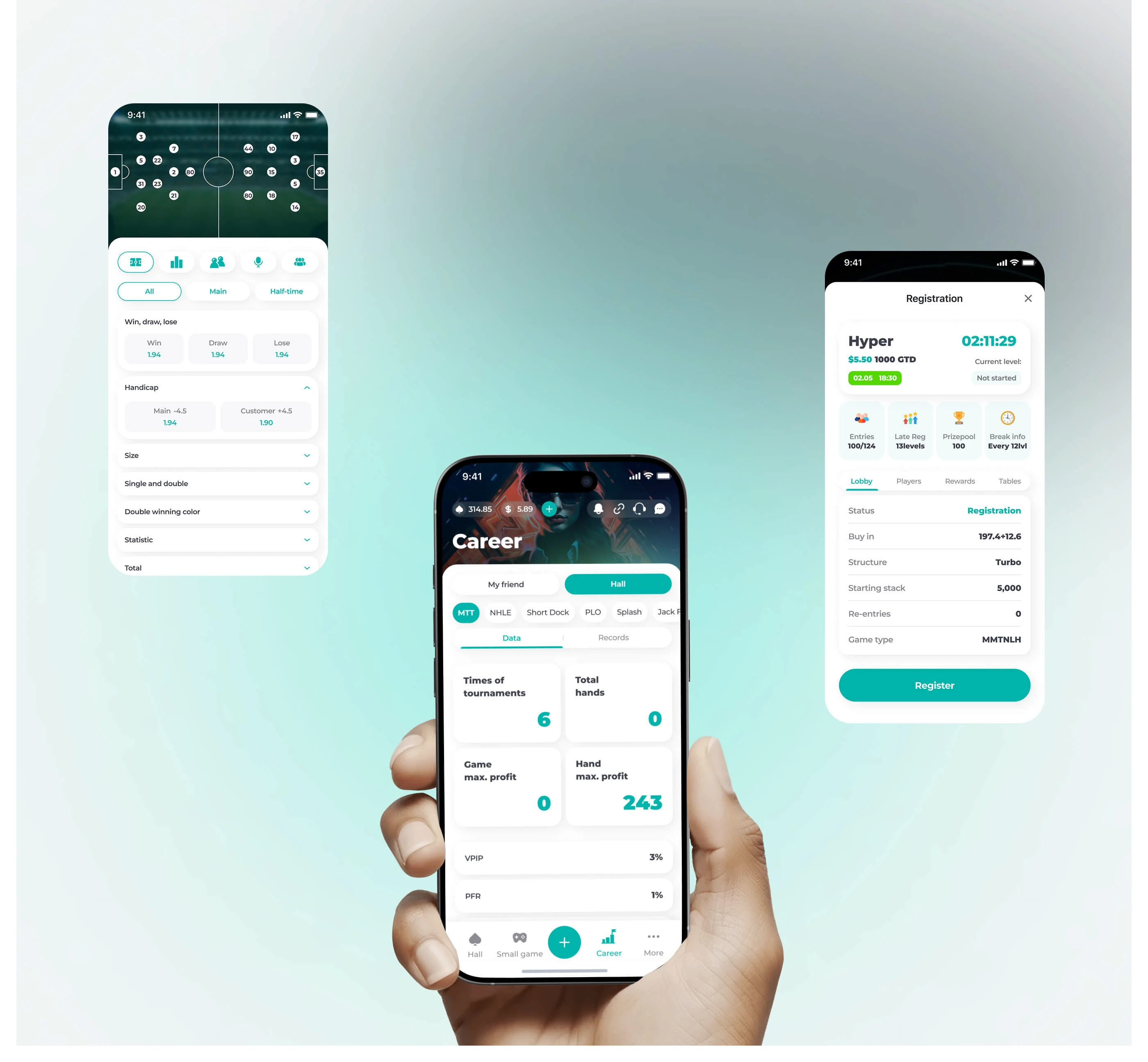 UX/UI дизайн покер-рума и приложения WePoker WPK — Изображение №13 — Интерфейсы на Dprofile