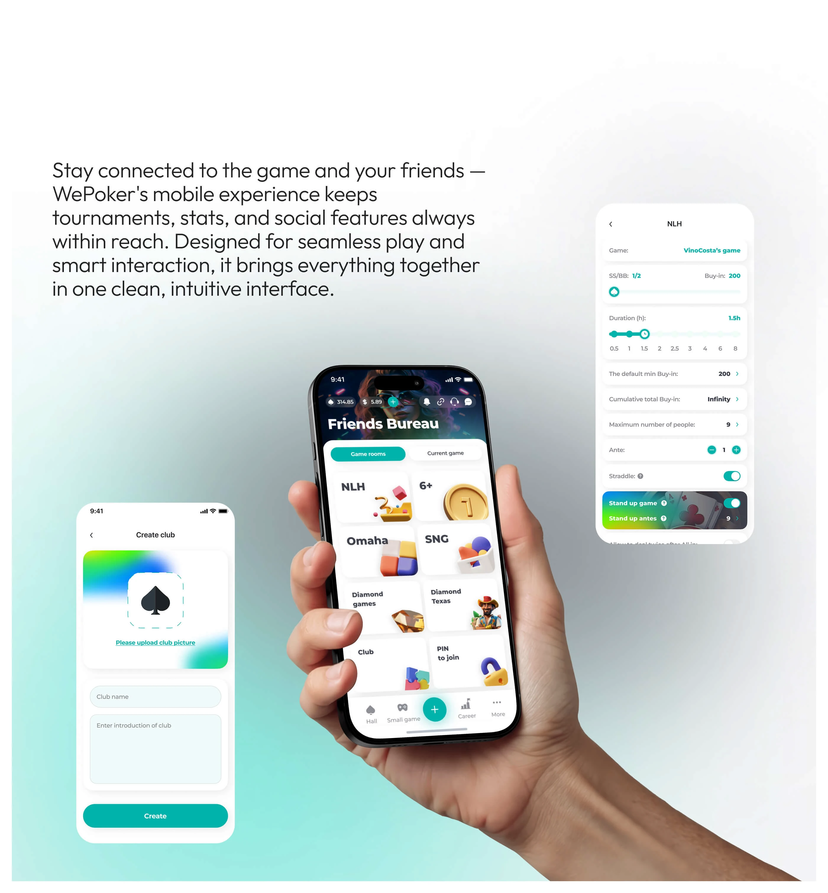 UX/UI дизайн покер-рума и приложения WePoker WPK — Изображение №11 — Интерфейсы на Dprofile