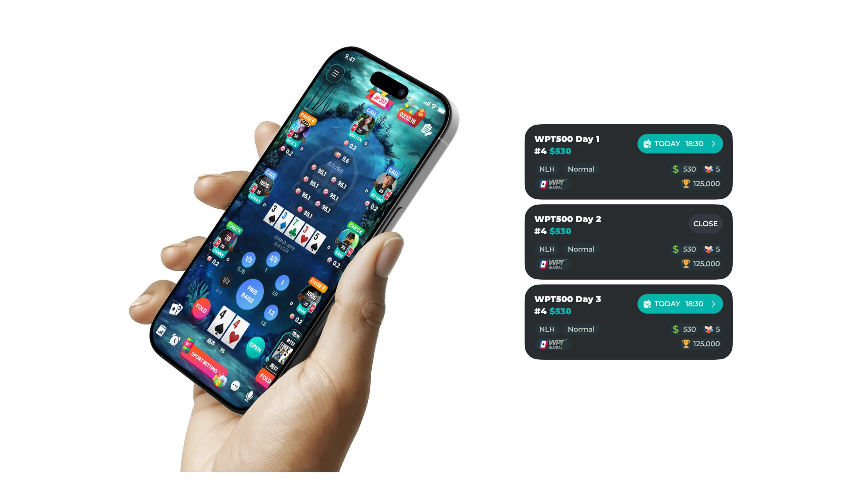 UX/UI дизайн покер-рума и приложения WePoker WPK — Изображение №16 — Интерфейсы на Dprofile