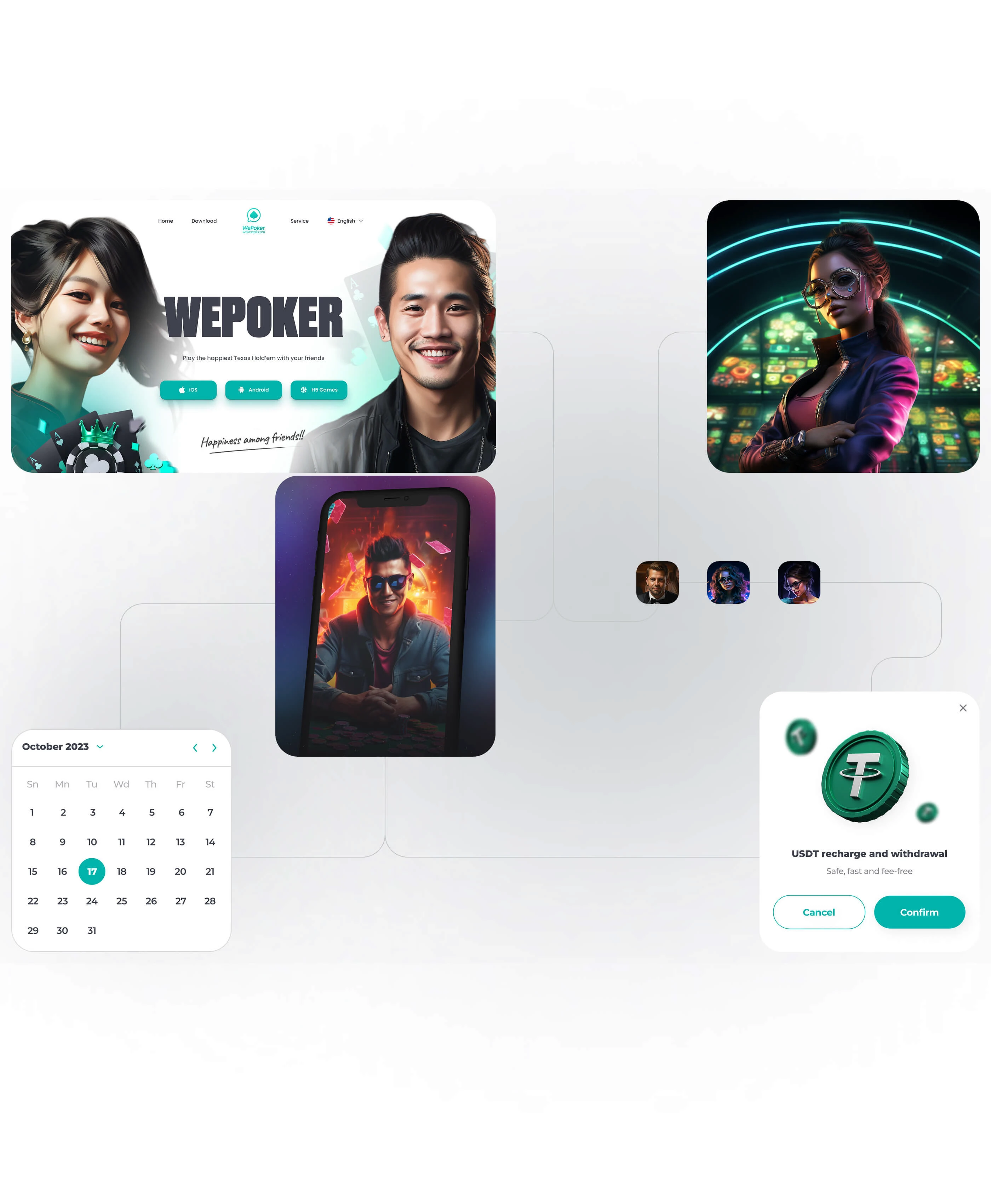 UX/UI дизайн покер-рума и приложения WePoker WPK — Изображение №4 — Интерфейсы на Dprofile