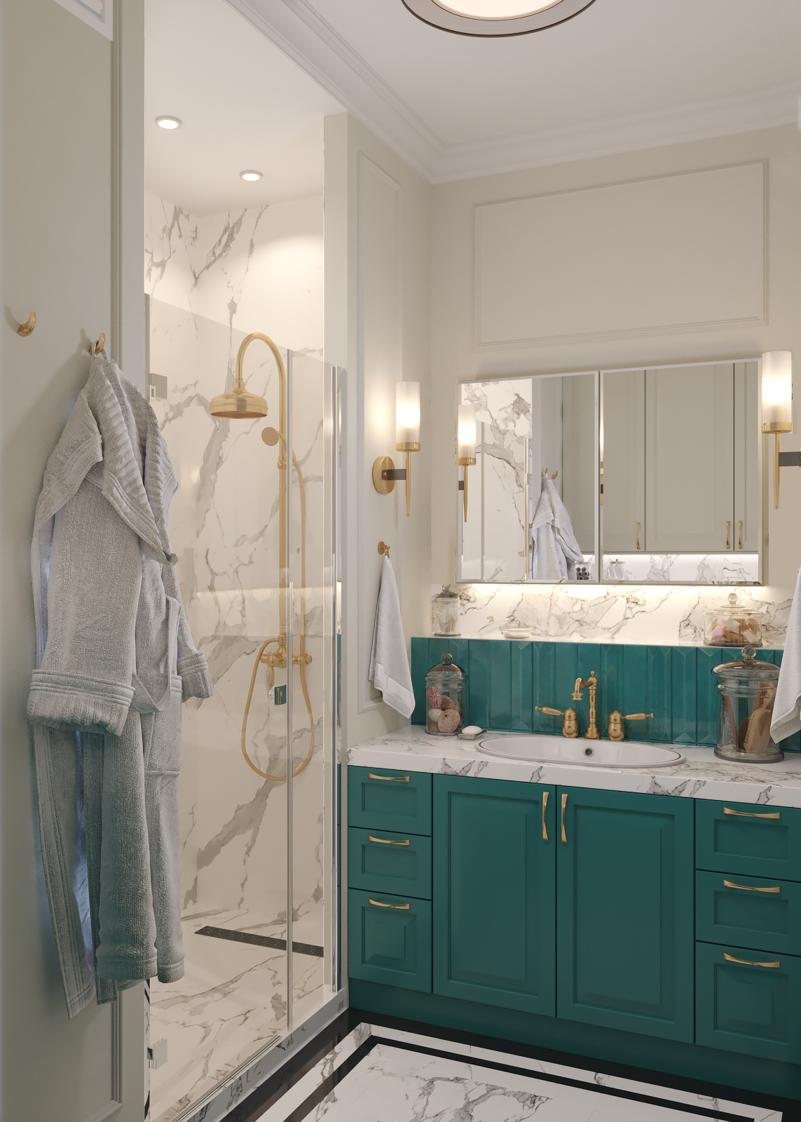 Проект квартиры, Санкт-Петербург, 2024 — Изображение №6 — 3D на Dprofile