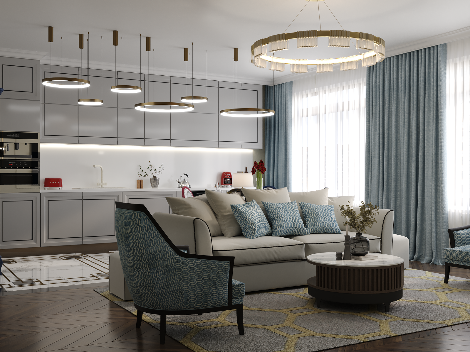 Проект квартиры, Санкт-Петербург, 2024 — Изображение №2 — 3D на Dprofile