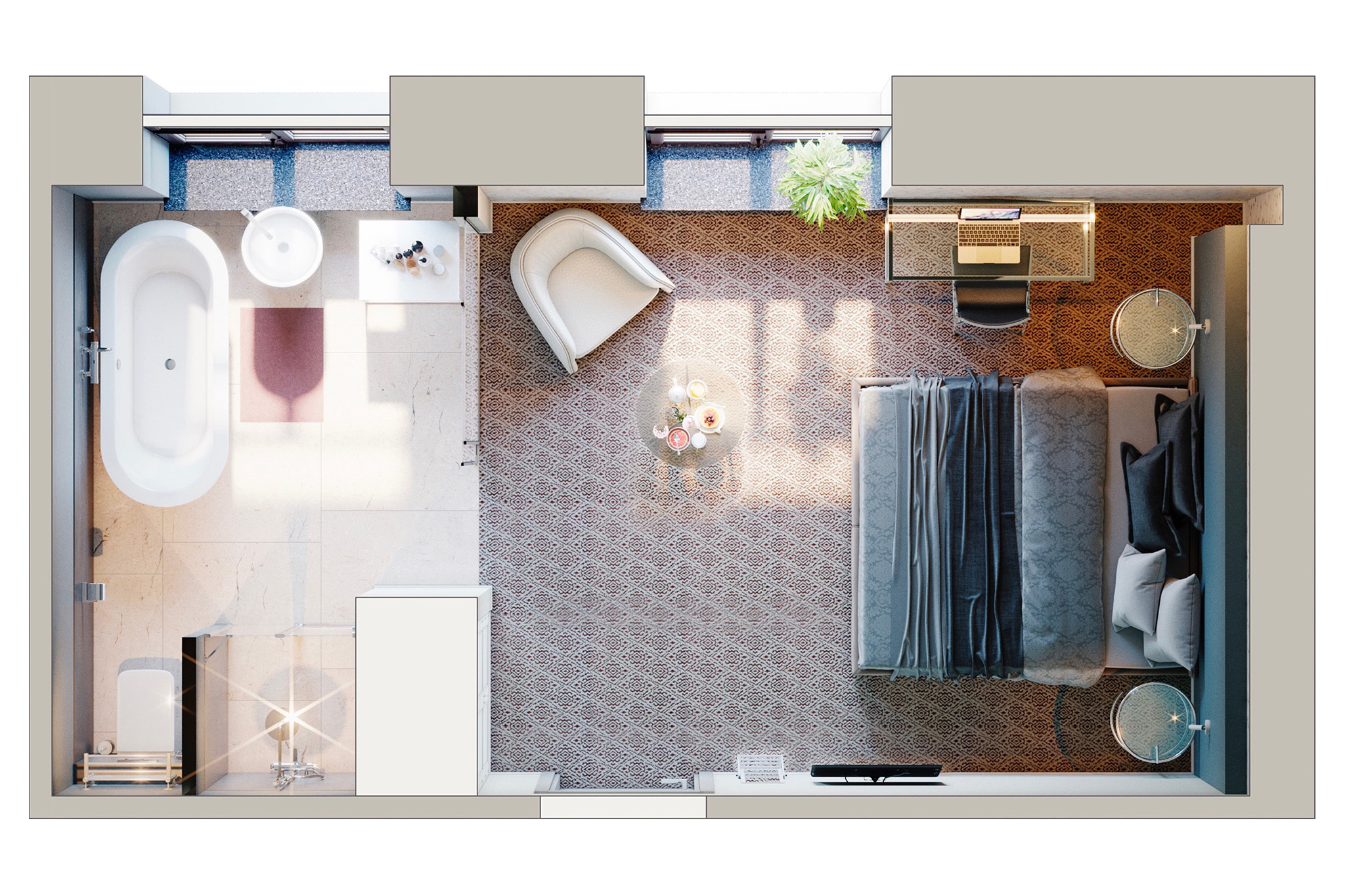 Проект номера в гостинице, Санкт-Петербург — Изображение №1 — Иллюстрация на Dprofile