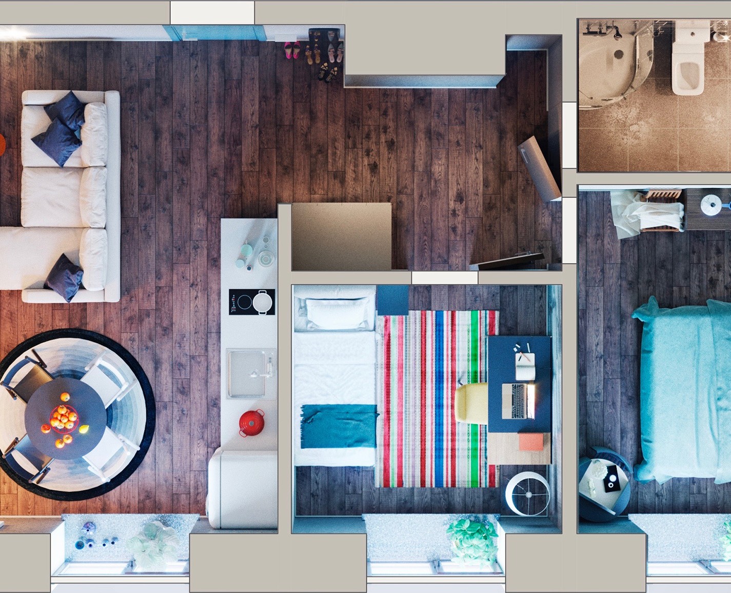 Проект номера в гостинице, Санкт-Петербург — Иллюстрация на Dprofile