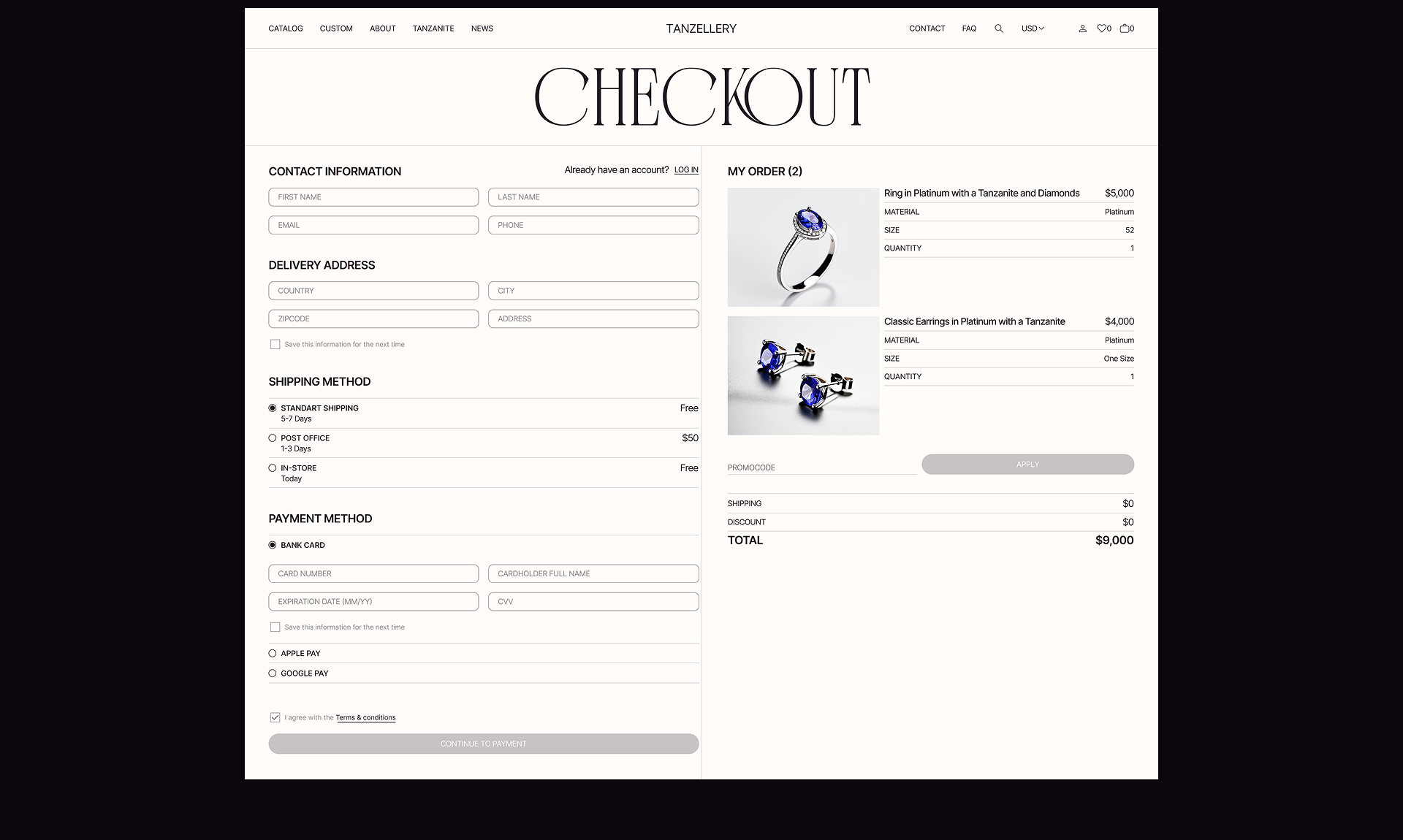 Tanzellery | E-commerce — Изображение №18 — Интерфейсы на Dprofile