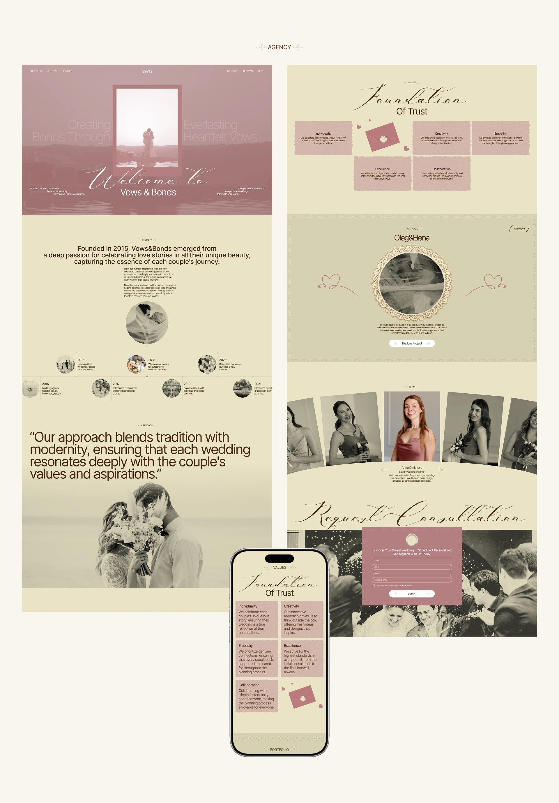 Vows&Bonds | Corporate website — Изображение №9 — Интерфейсы на Dprofile