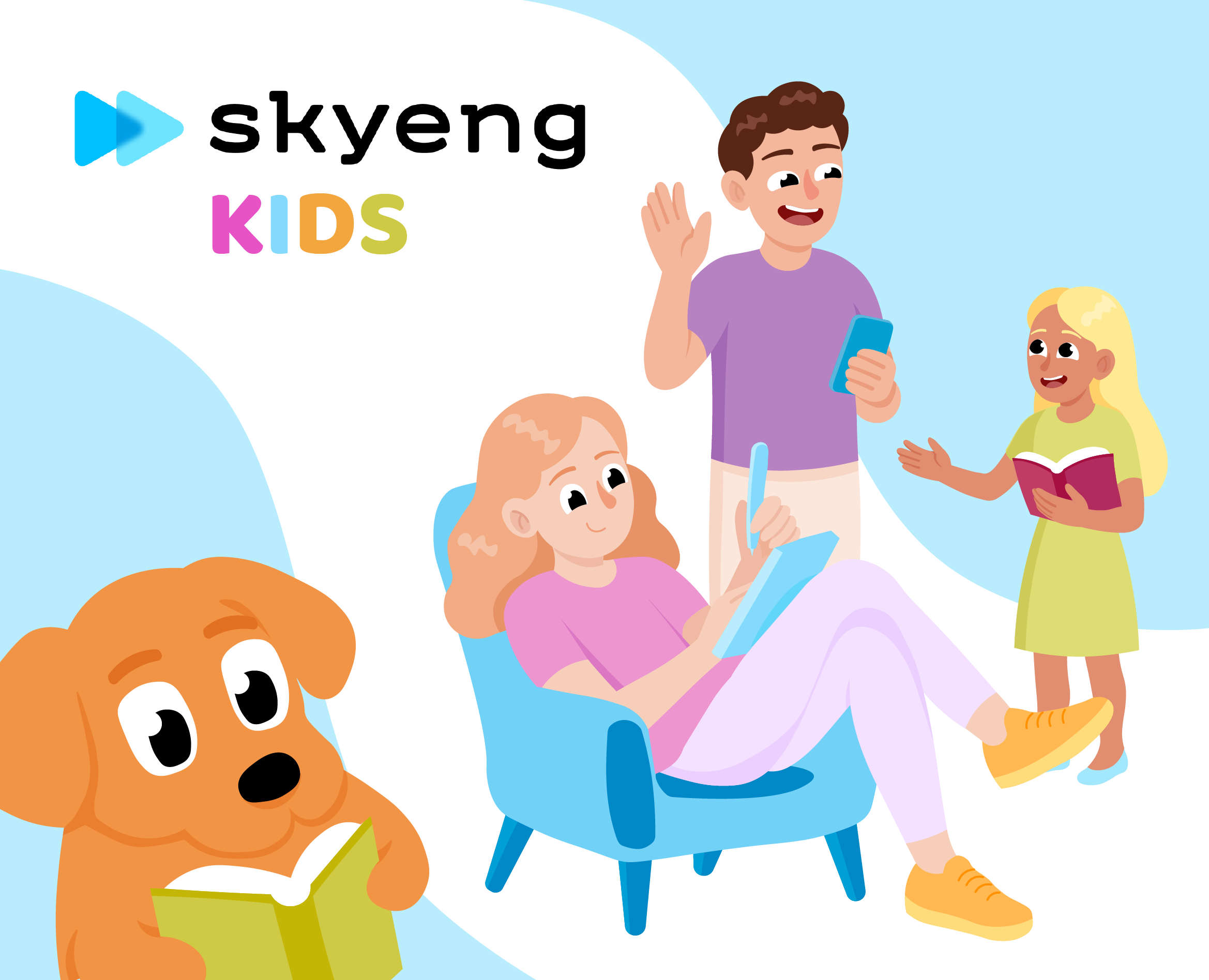 Иллюстрации для Онлайн-Школы Skyeng на Dprofile
