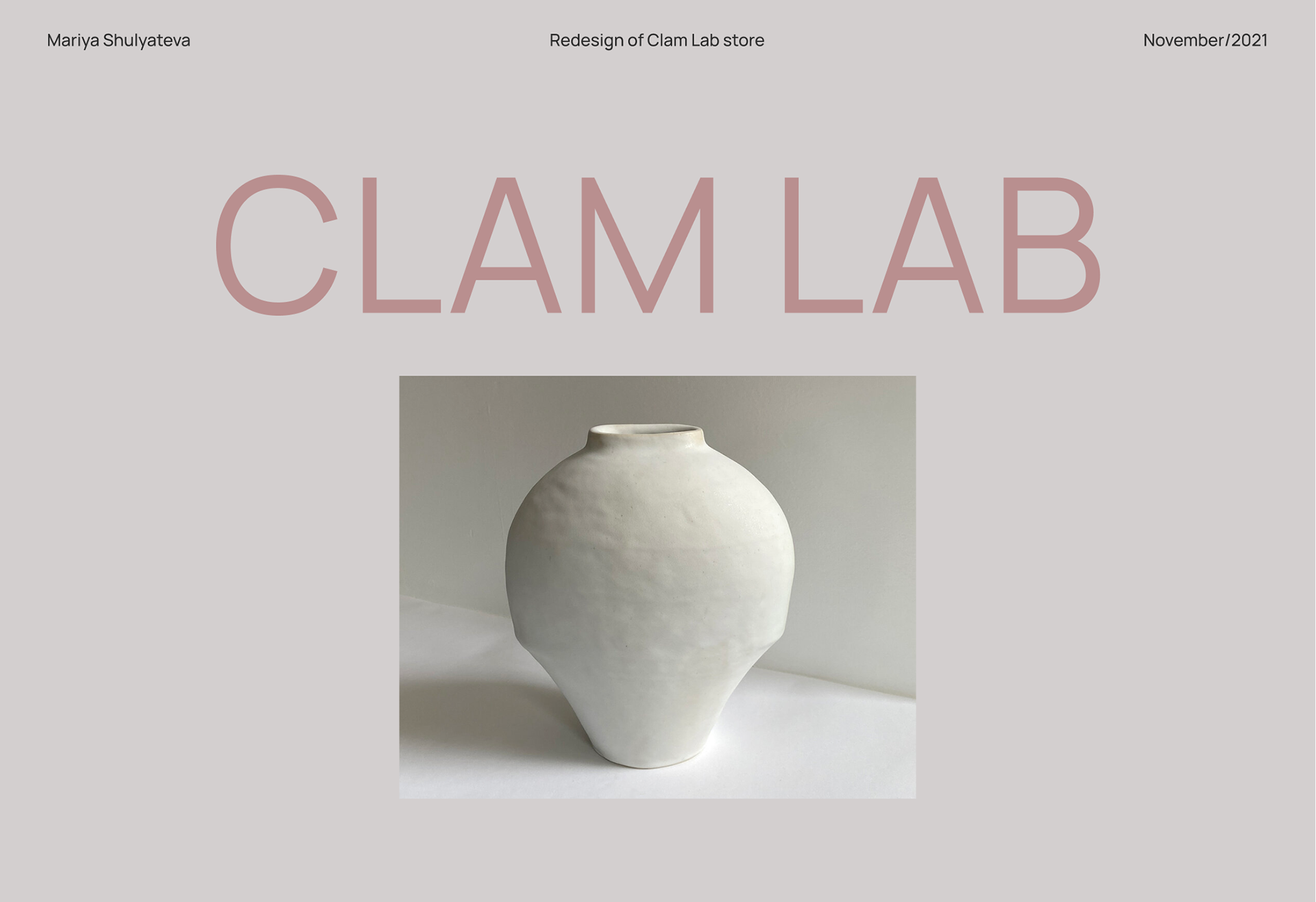 Редизайн для онлайн-магазина керамики Clam Lab — Изображение №1 — Интерфейсы на Dprofile
