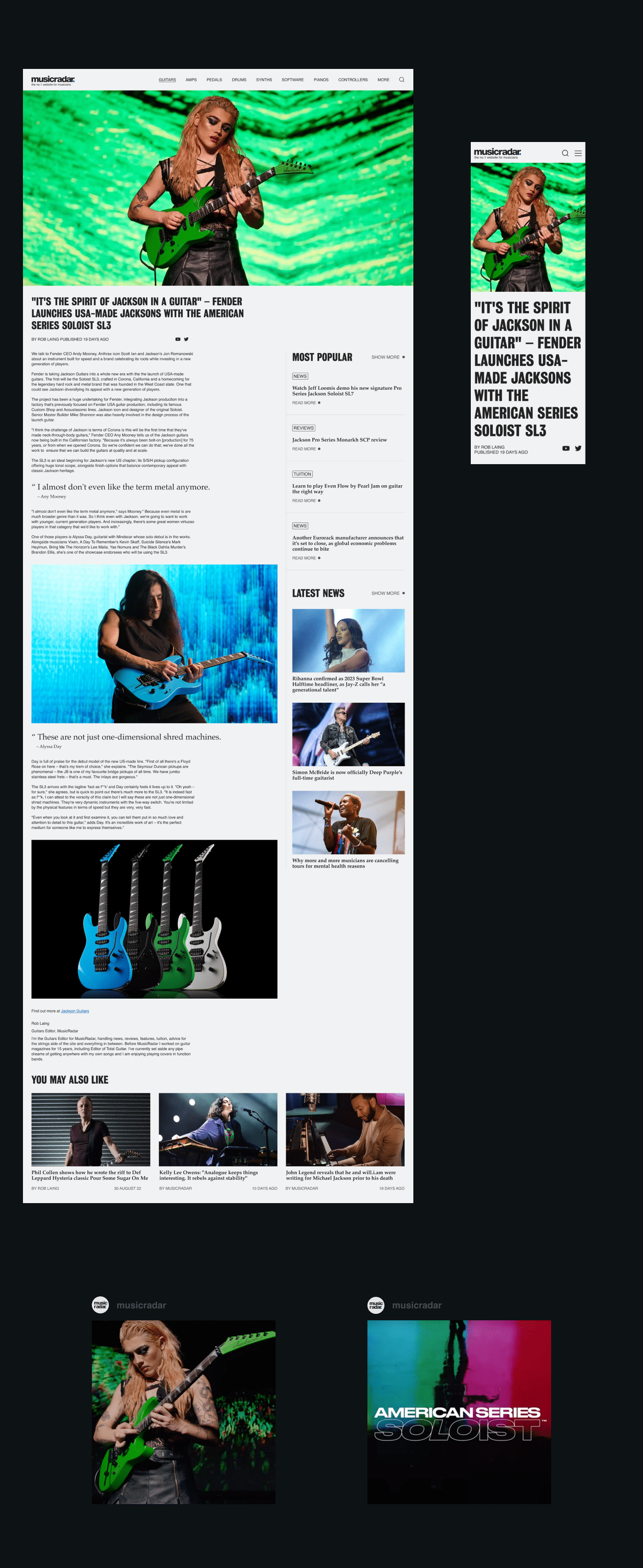Редизайн новостного сайта Musicradar — Изображение №4 — Интерфейсы на Dprofile