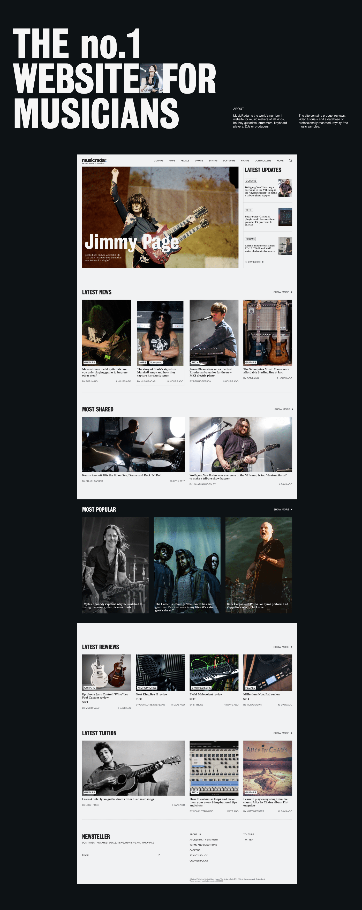 Редизайн новостного сайта Musicradar — Изображение №2 — Интерфейсы на Dprofile