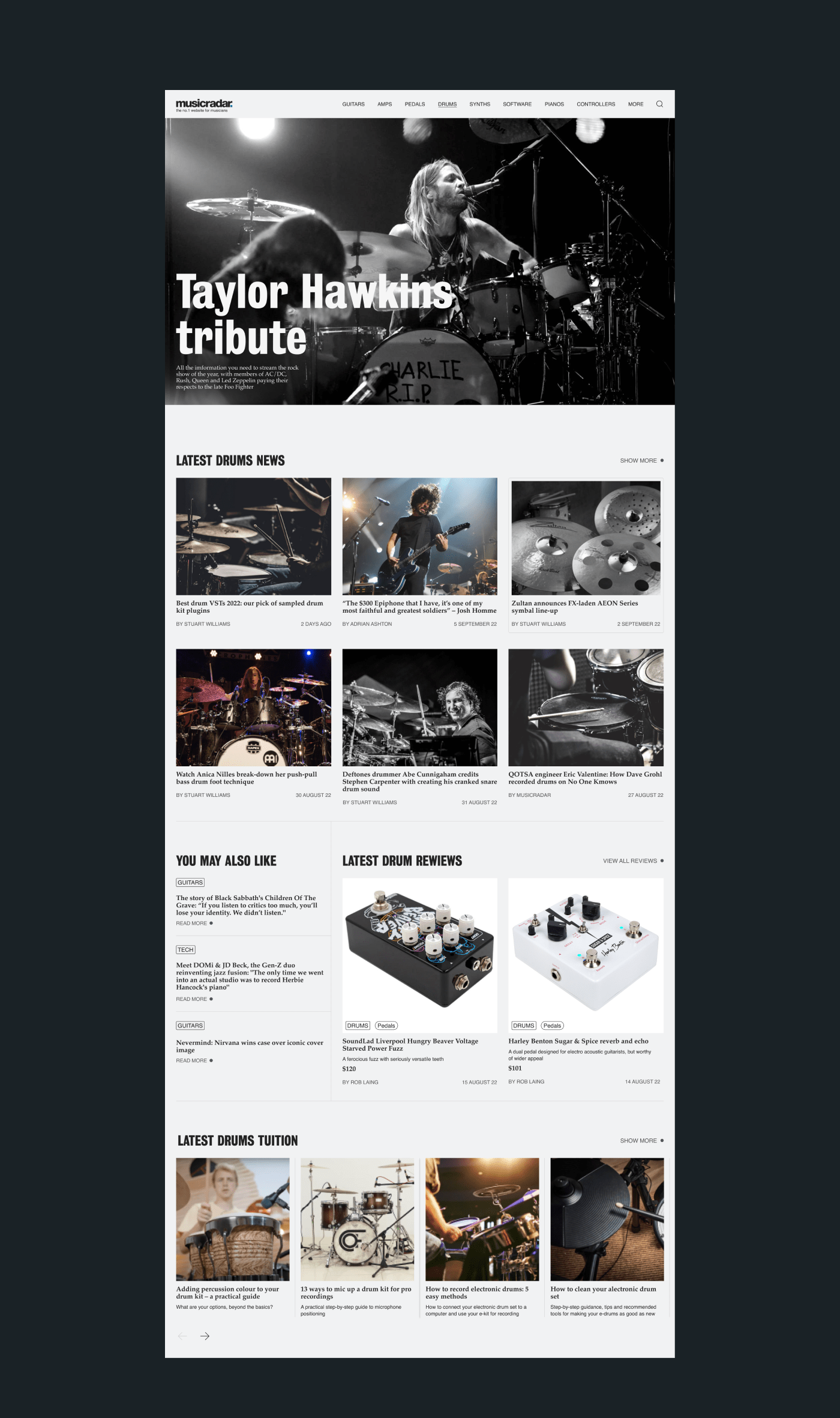 Редизайн новостного сайта Musicradar — Изображение №5 — Интерфейсы на Dprofile