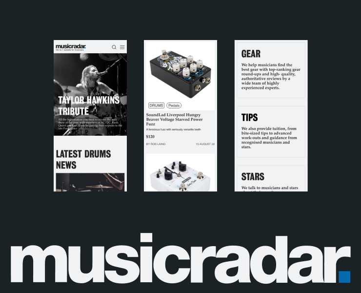 Редизайн новостного сайта Musicradar на Dprofile