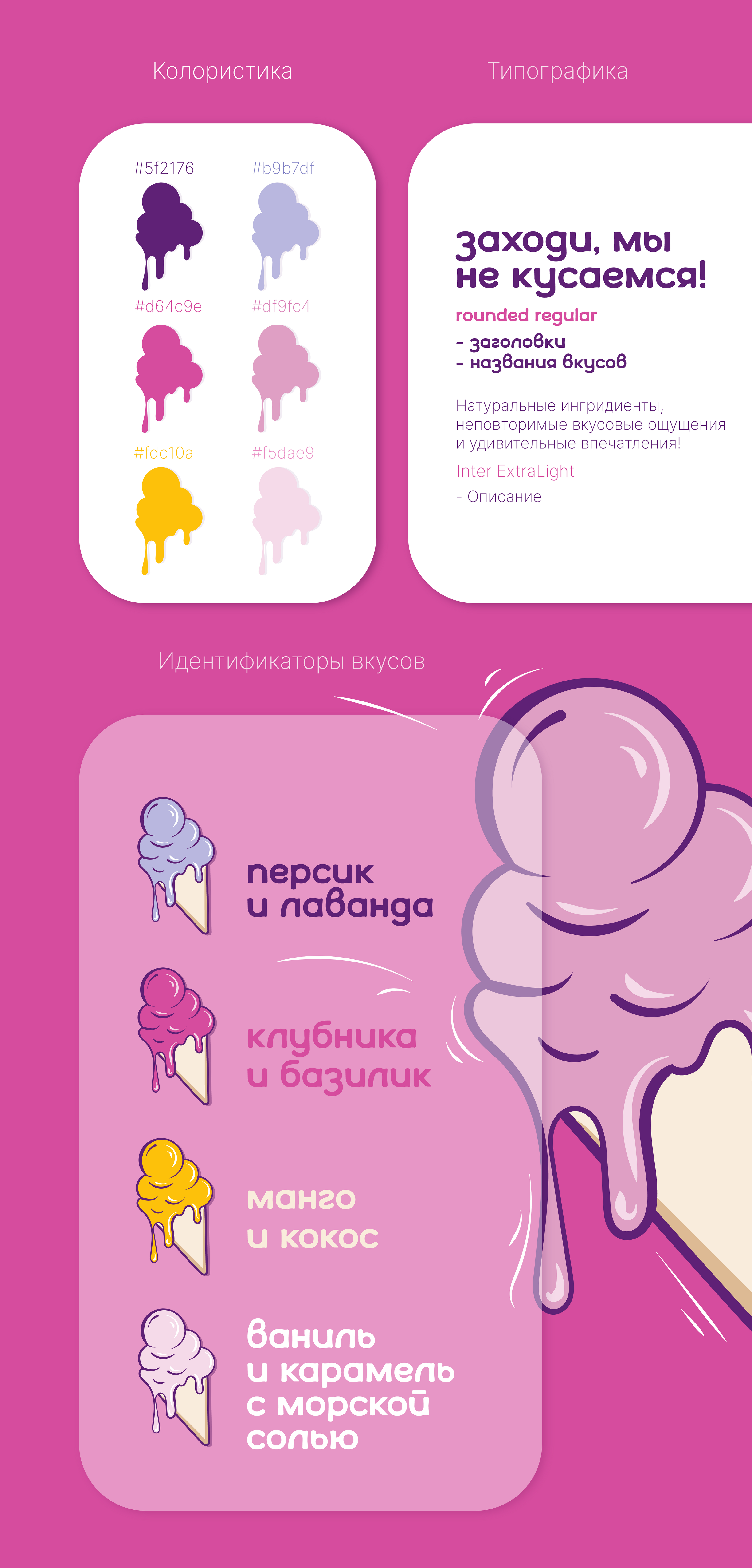 Логотип и фирменный стиль для мороженого (концепт) — Изображение №3 — Брендинг на Dprofile