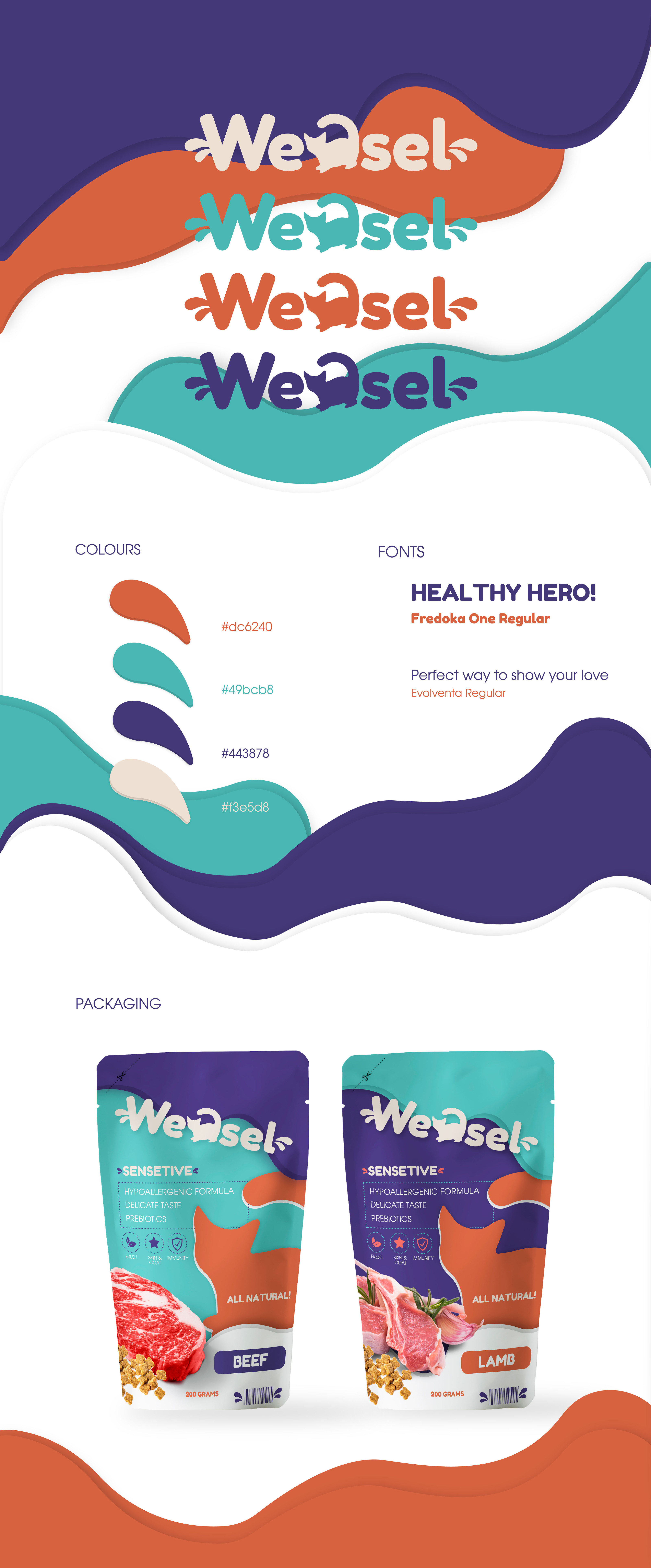 Logo and branding for WEASEL premium cat food — Изображение №1 — Брендинг на Dprofile