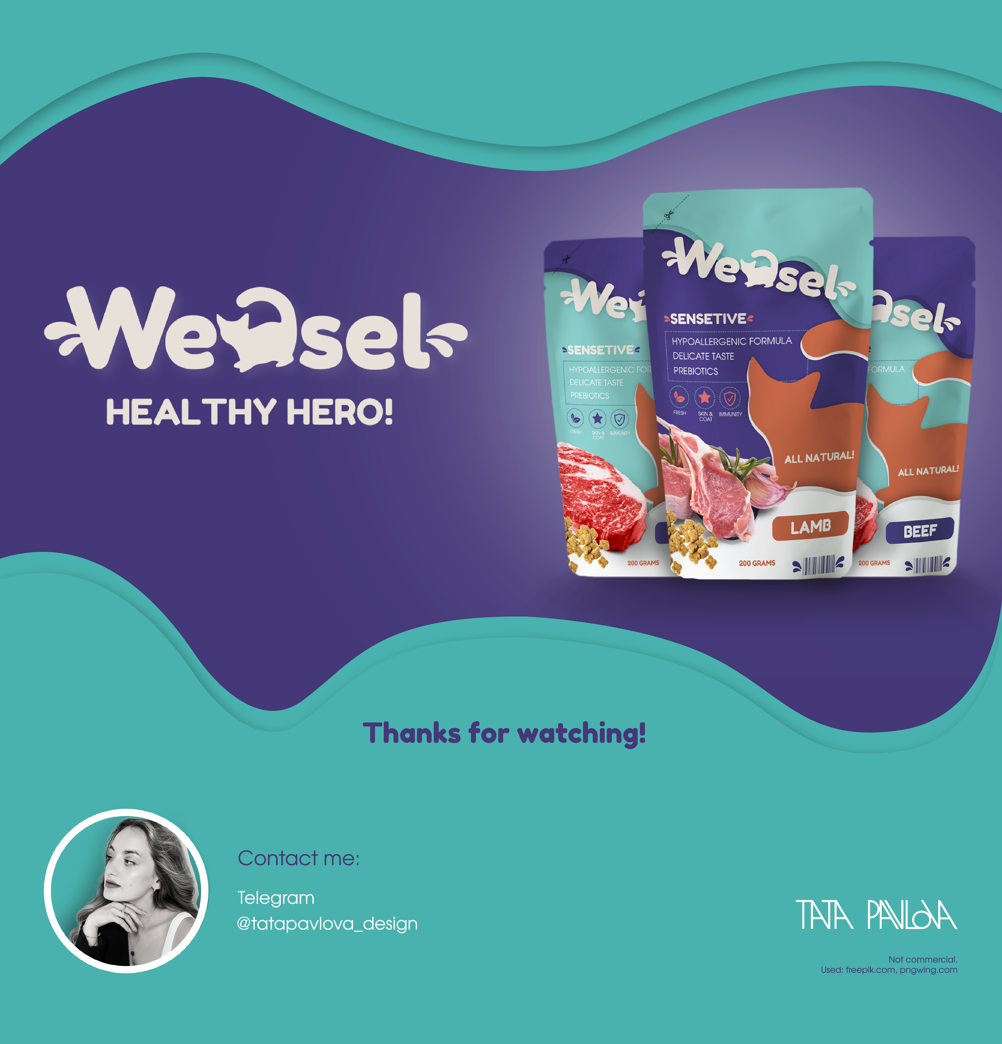 Logo and branding for WEASEL premium cat food — Изображение №4 — Брендинг на Dprofile