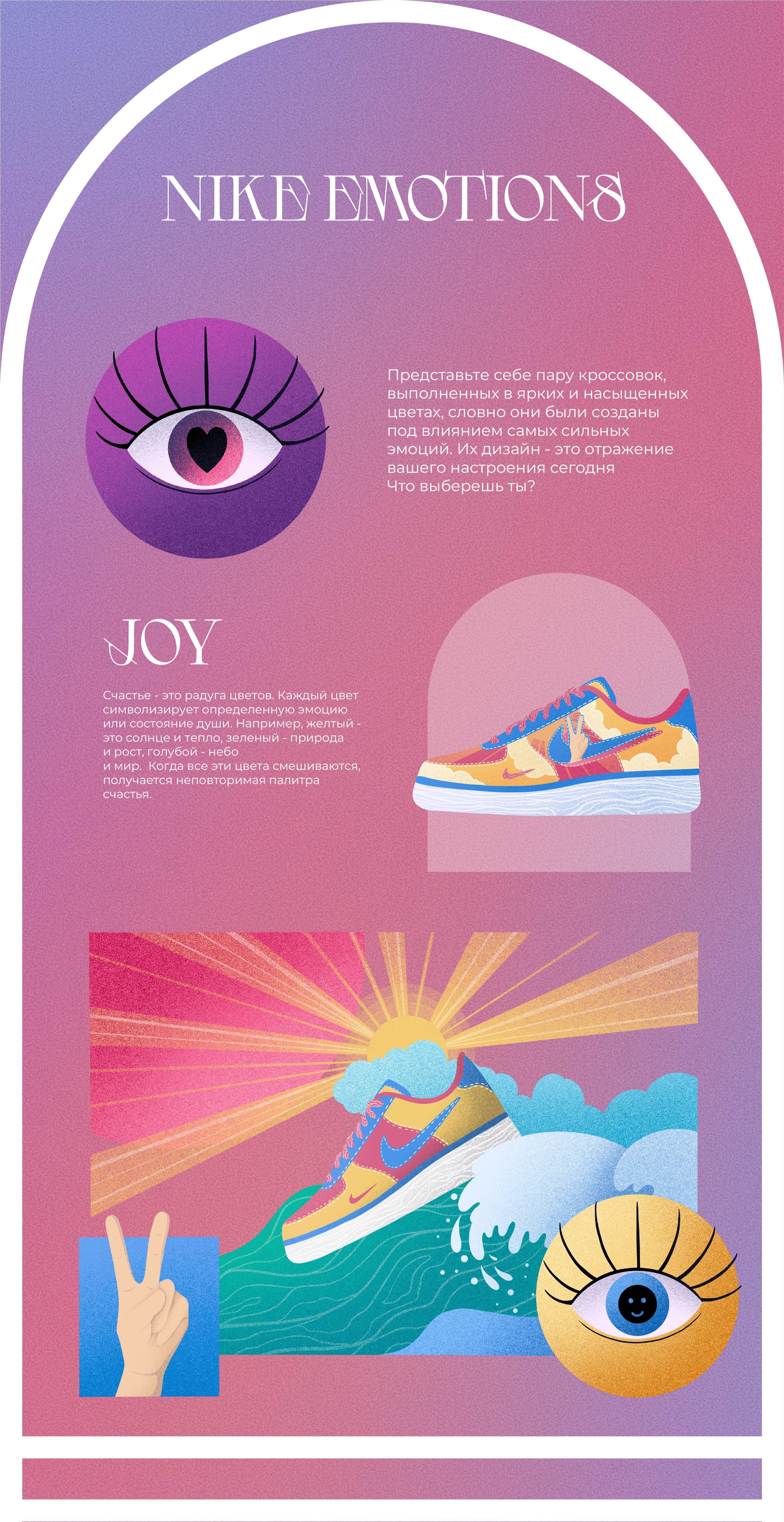 NIKE Emotions. Концепт дизайна кроссовок — Изображение №1 — Иллюстрация на Dprofile