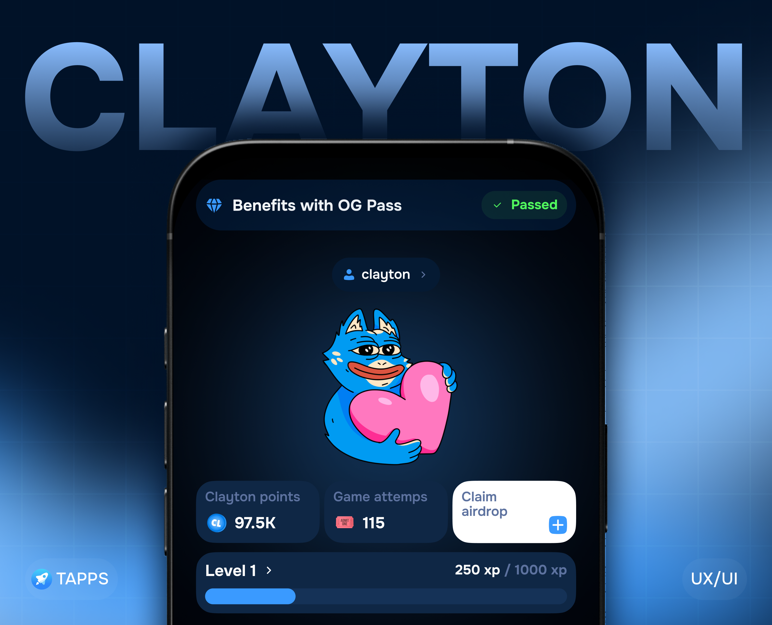 Clayton l Mobile App for Telegram l Hign UI/UX — Интерфейсы на Dprofile