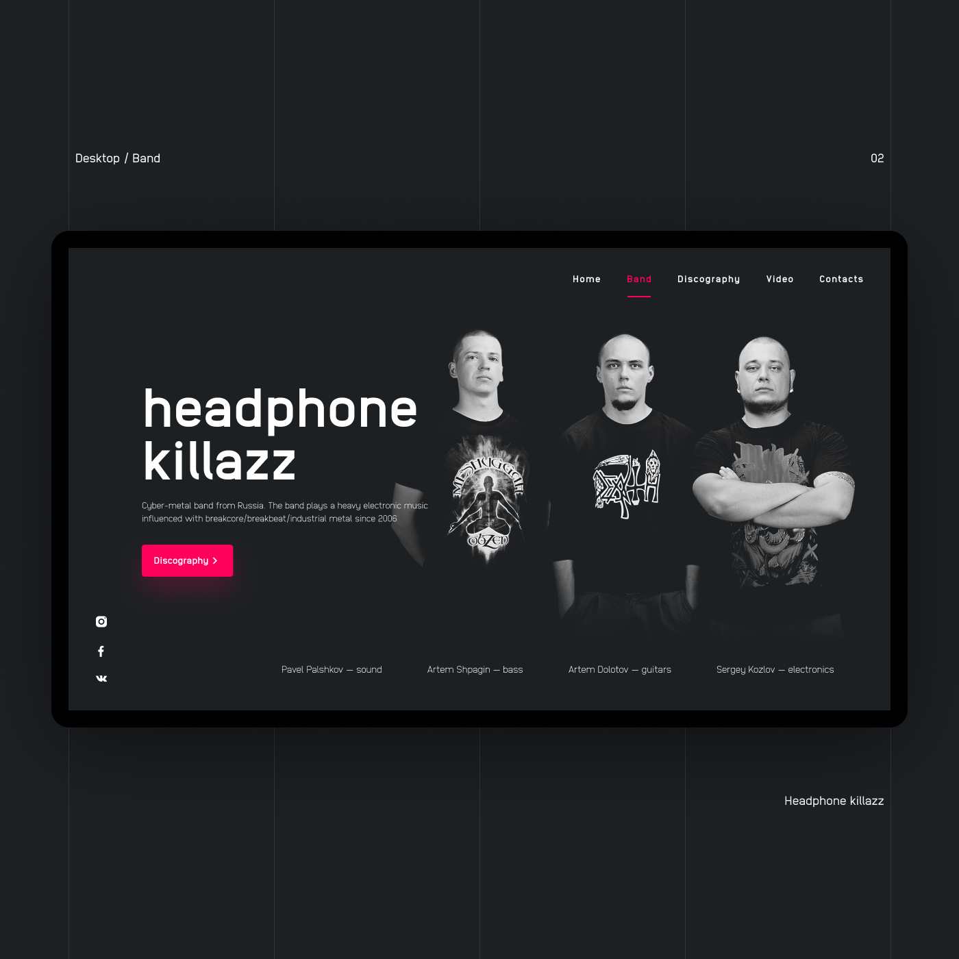 Headphone Killazz band website — Изображение №7 — Интерфейсы на Dprofile