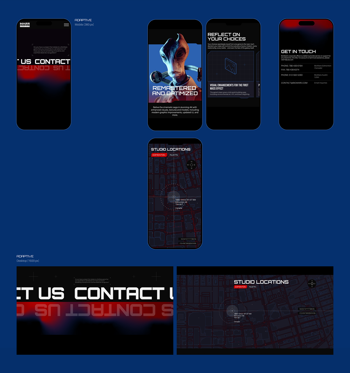 Mass Effect: Legendary Edition Corporate Site — Изображение №12 — Интерфейсы, Анимация на Dprofile