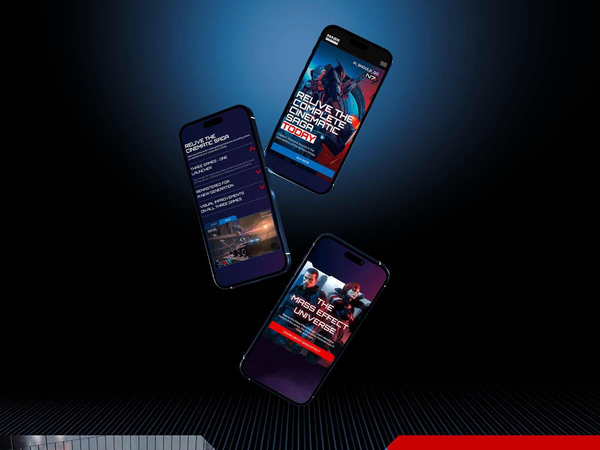 Mass Effect: Legendary Edition Corporate Site — Изображение №4 — Интерфейсы, Анимация на Dprofile