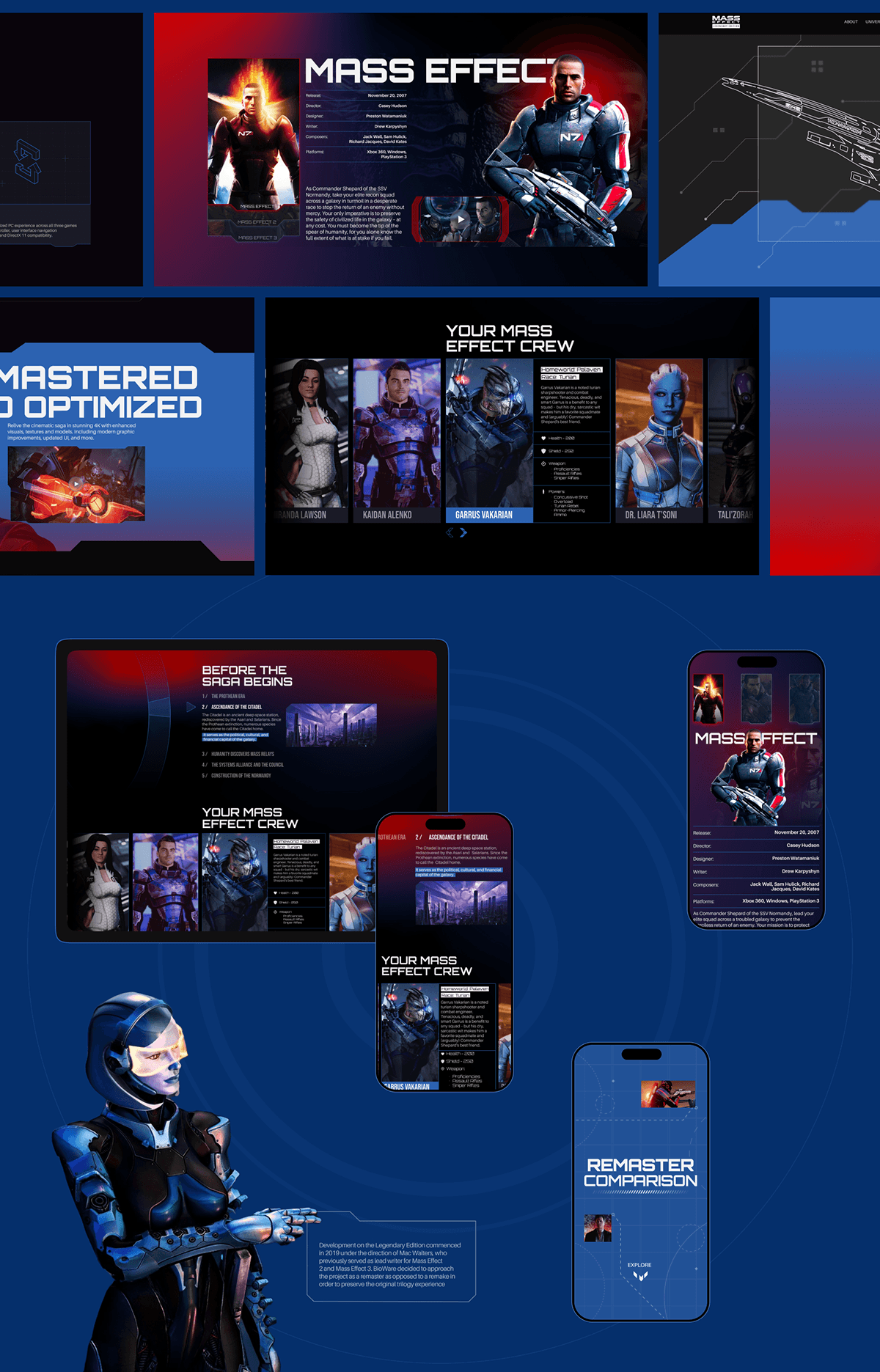Mass Effect: Legendary Edition Corporate Site — Изображение №8 — Интерфейсы, Анимация на Dprofile