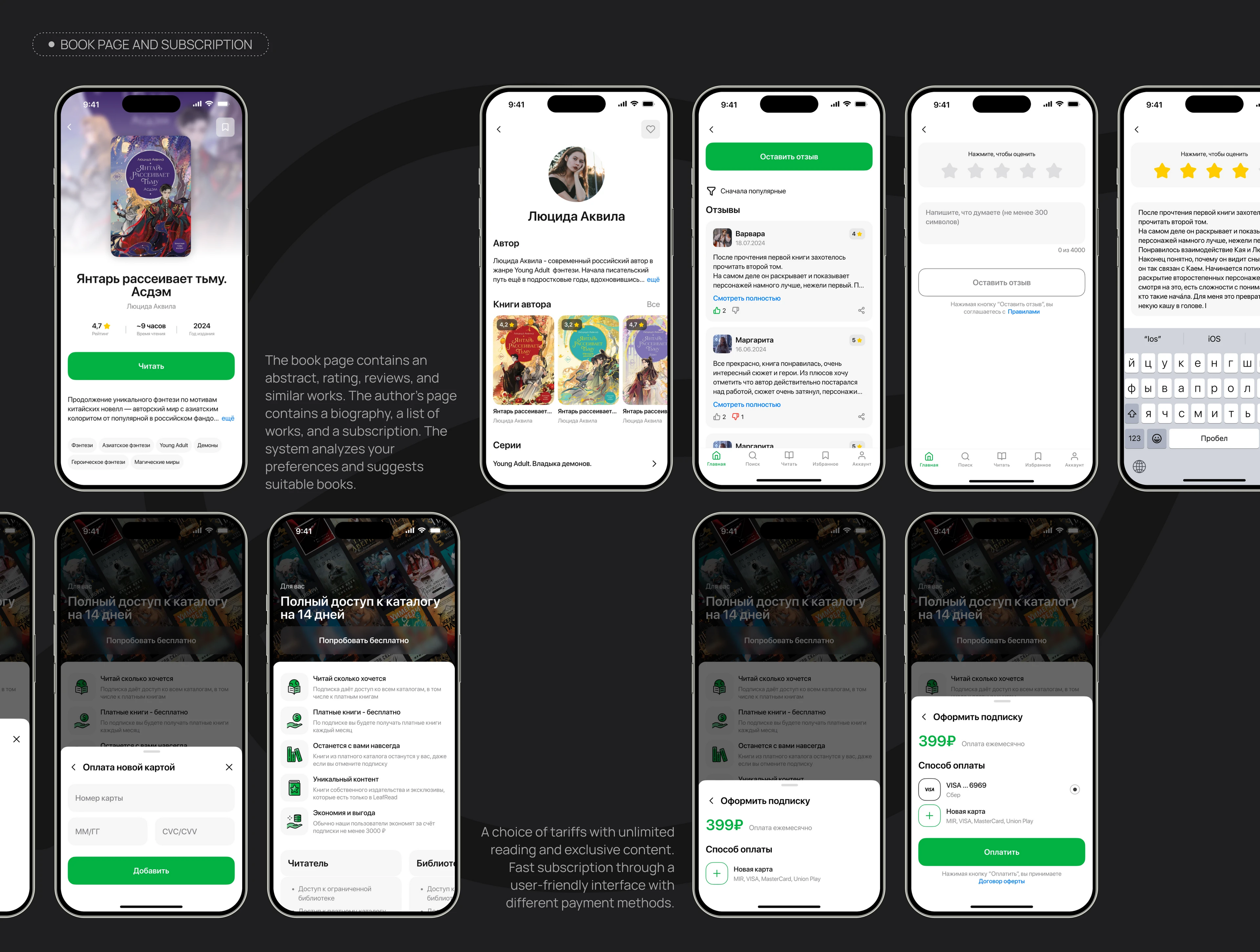 Leaf Read - Online Books App — Изображение №14 — Интерфейсы, Брендинг на Dprofile