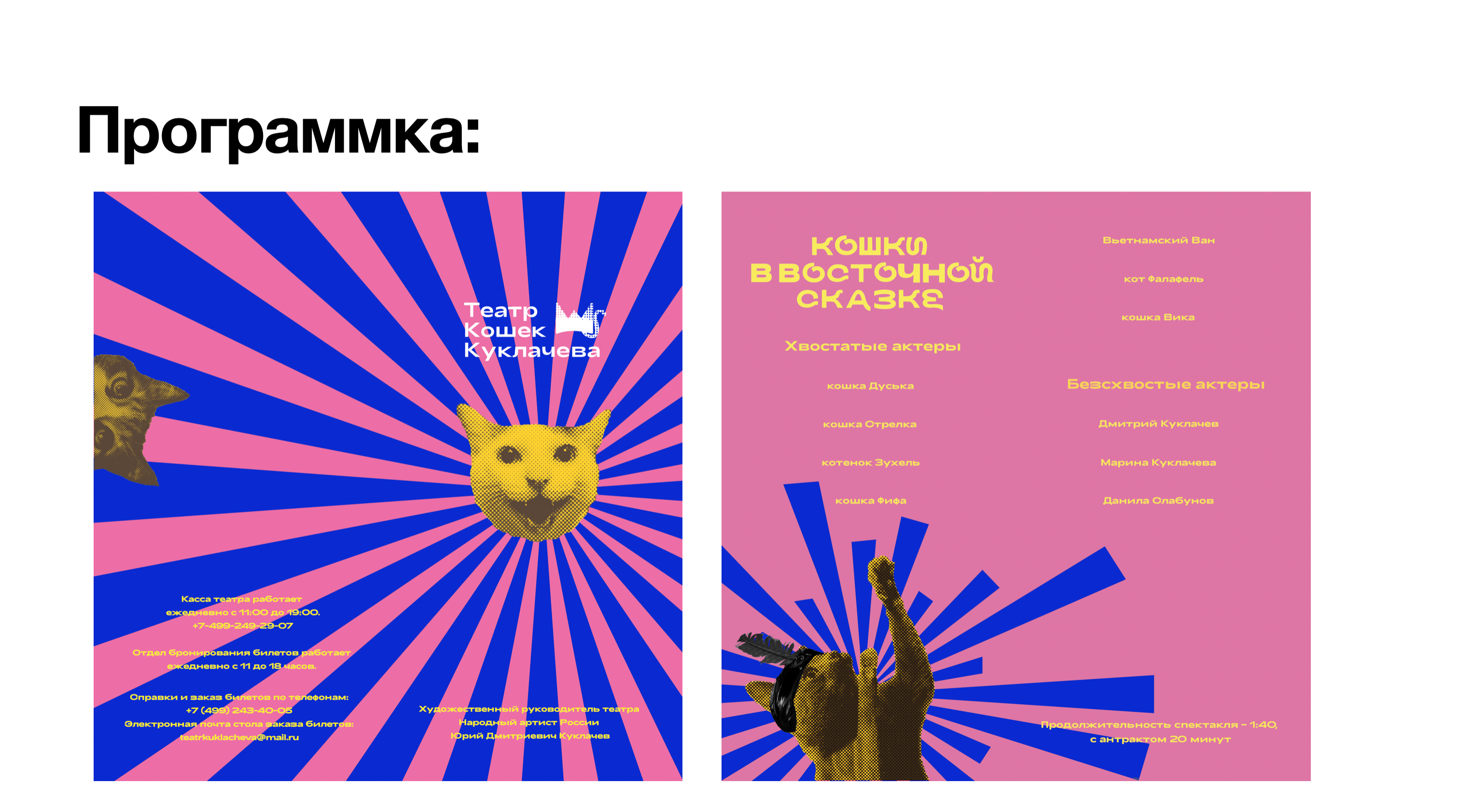 Фирменный стиль для театра «Театр кошек Куклачева» — Изображение №11 — Брендинг, Иллюстрация на Dprofile