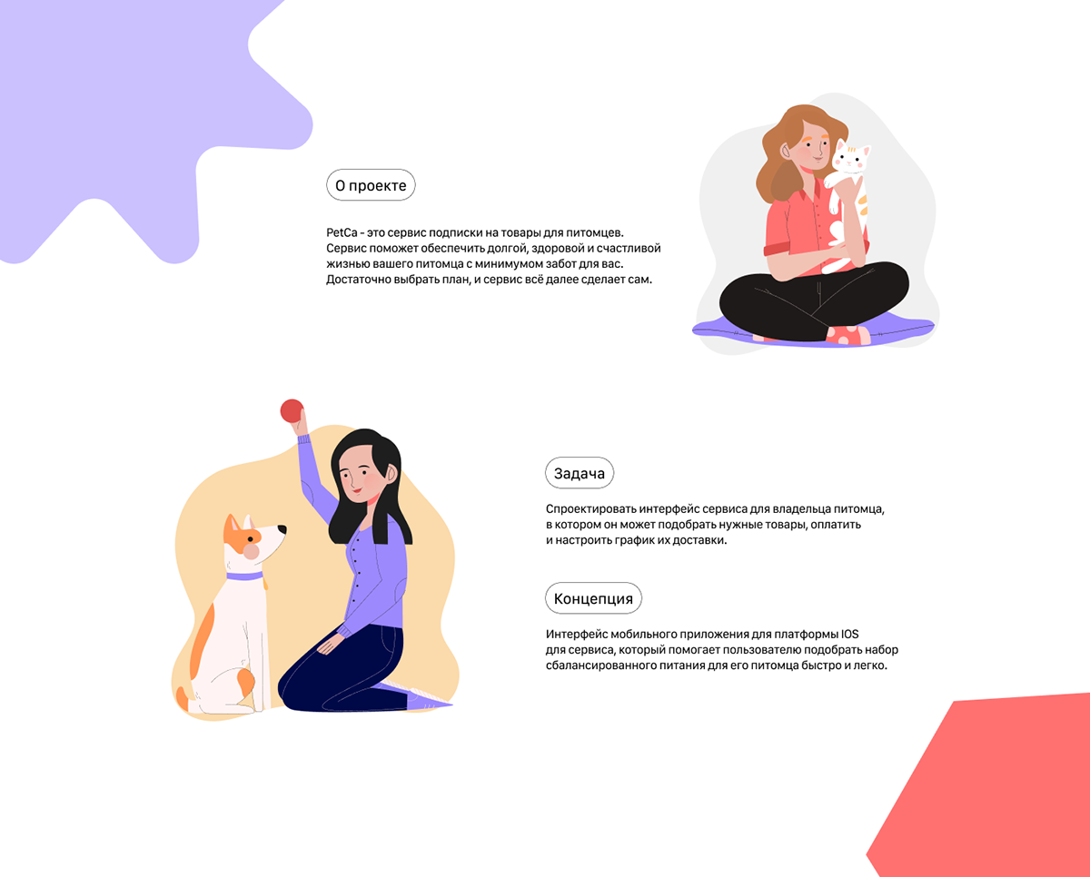 Мобильное приложение | PETCA - Pet Care | UX UI — Изображение №2 — Интерфейсы на Dprofile