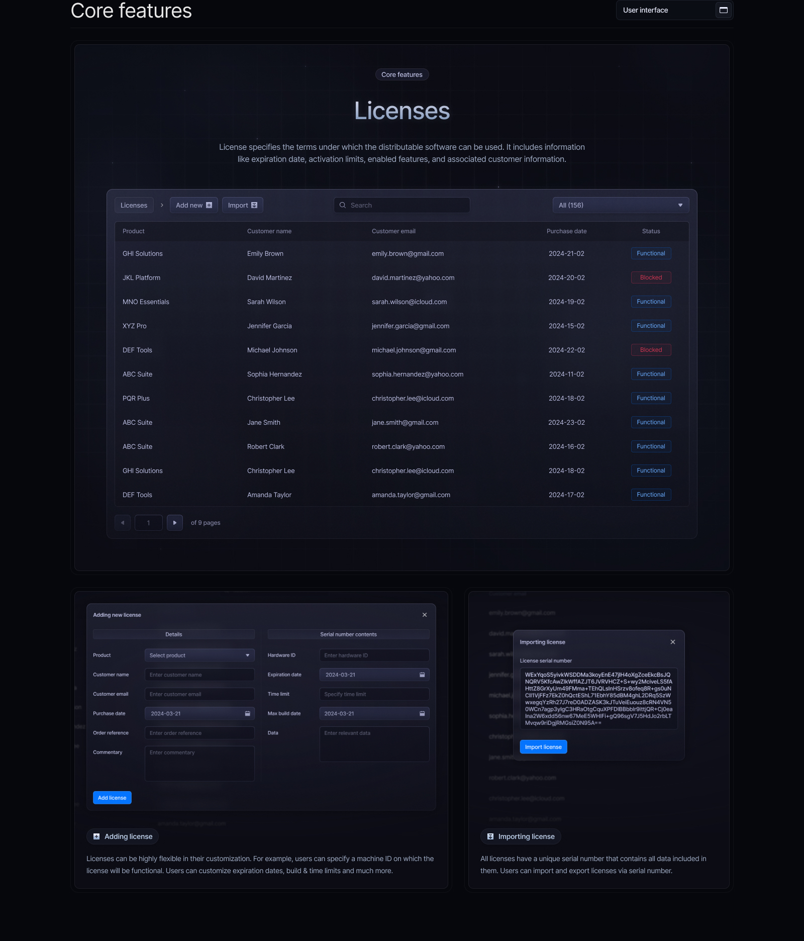 Web License Manager — Изображение №5 — Интерфейсы на Dprofile