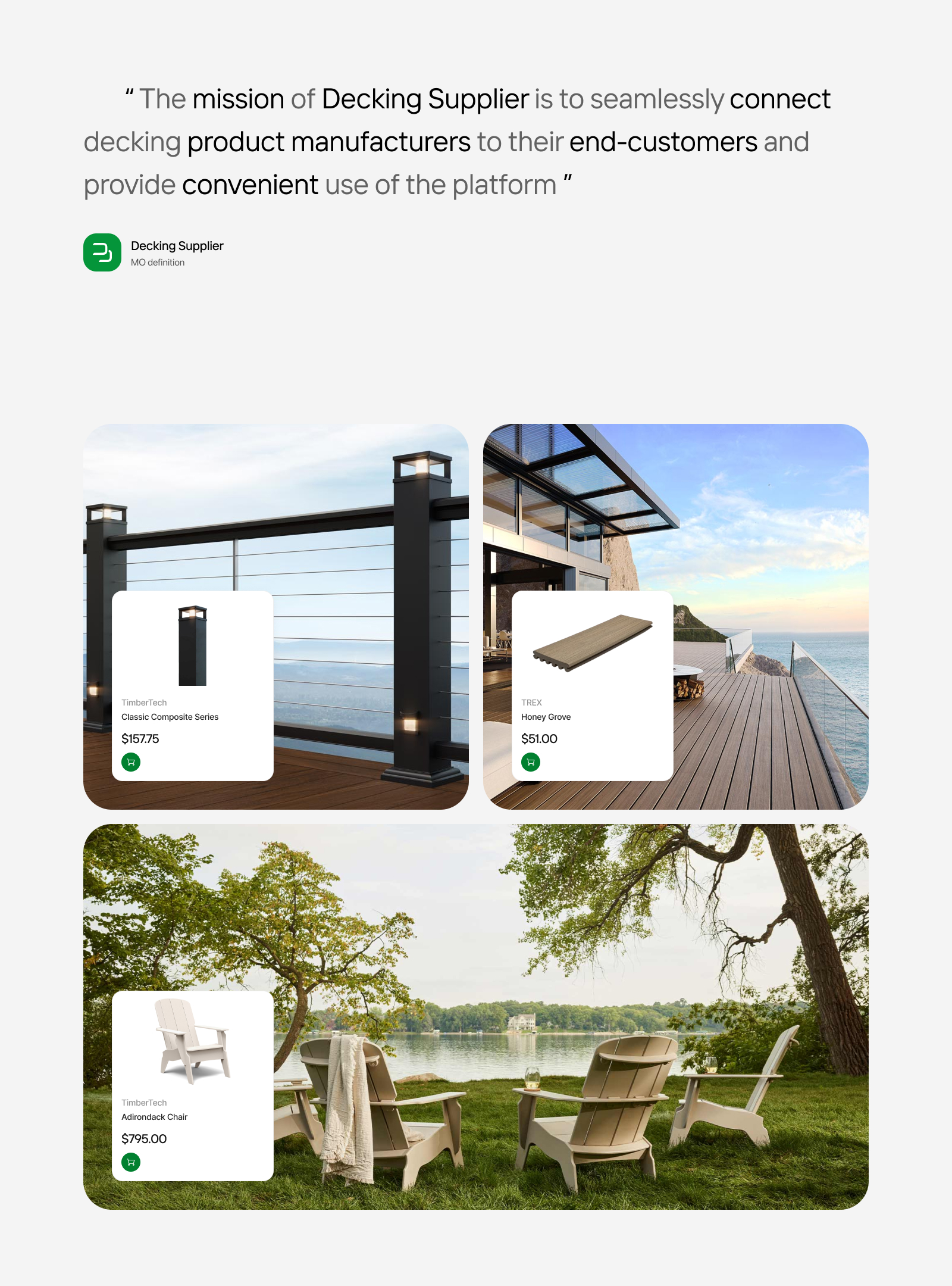 Decking Supplier — Изображение №6 — Интерфейсы, Брендинг на Dprofile