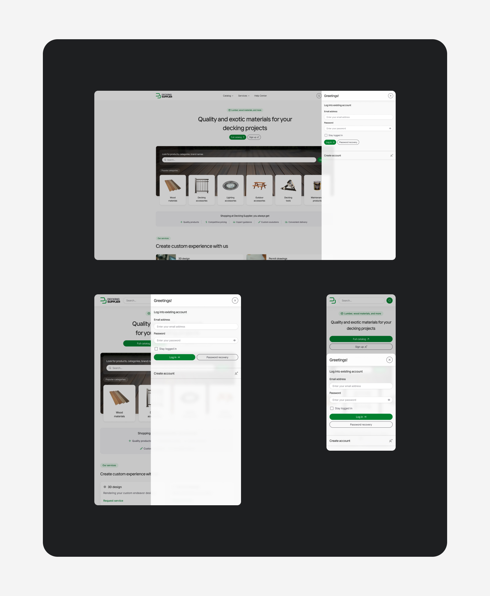 Decking Supplier — Изображение №5 — Интерфейсы, Брендинг на Dprofile