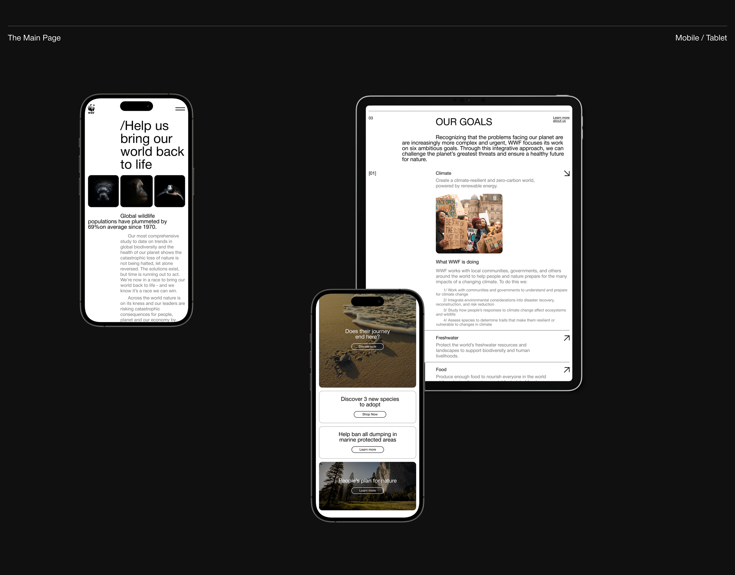 World Wildlife Fund | Corporate website redesign — Изображение №4 — Интерфейсы на Dprofile