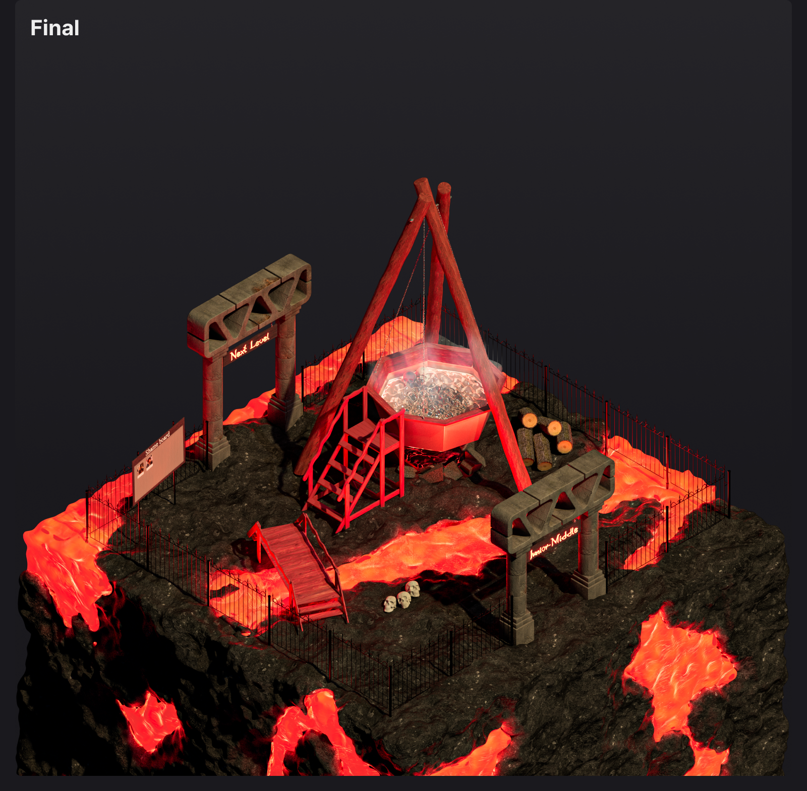 3D город и адский котел — Изображение №3 — Иллюстрация, 3D на Dprofile