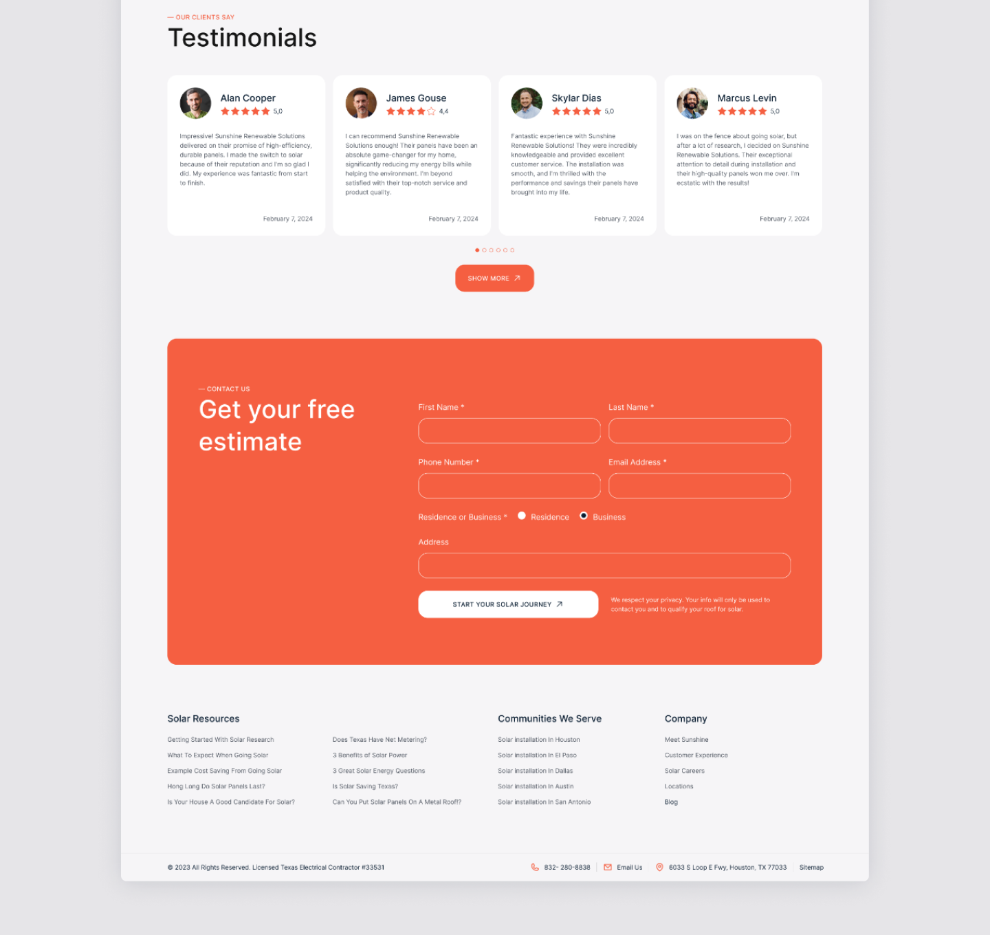 Дизайн сайта для установщика солнечных батарей — Изображение №5 — Интерфейсы, Брендинг на Dprofile