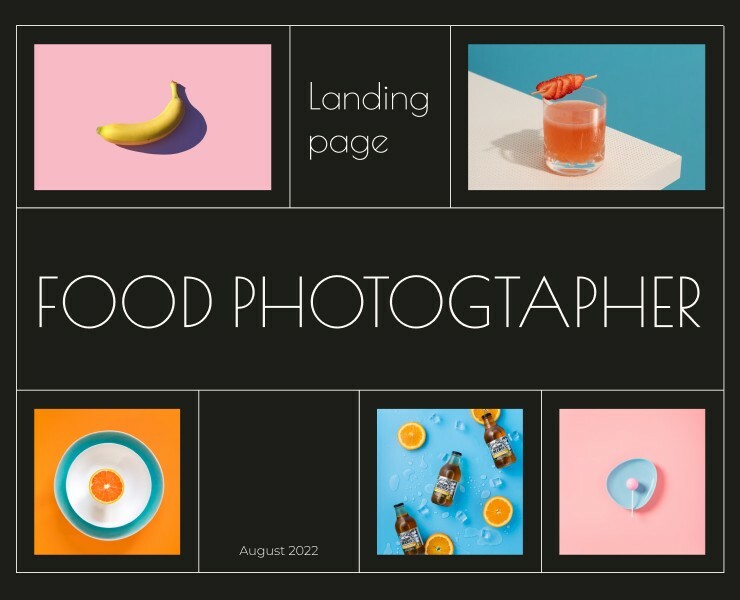 Landing page for food photographer — Интерфейсы на Dprofile
