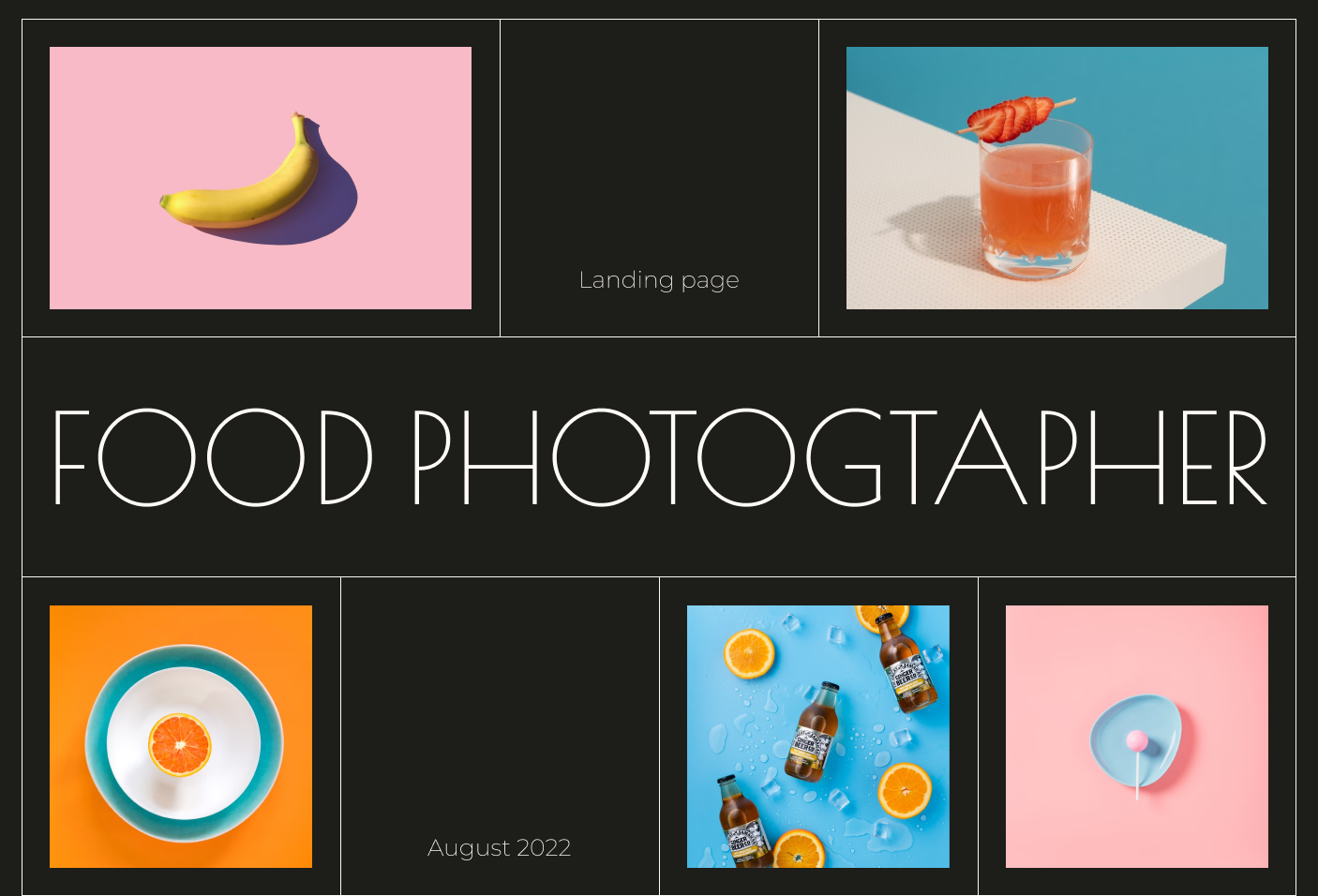 Landing page for food photographer — Изображение №1 — Интерфейсы на Dprofile