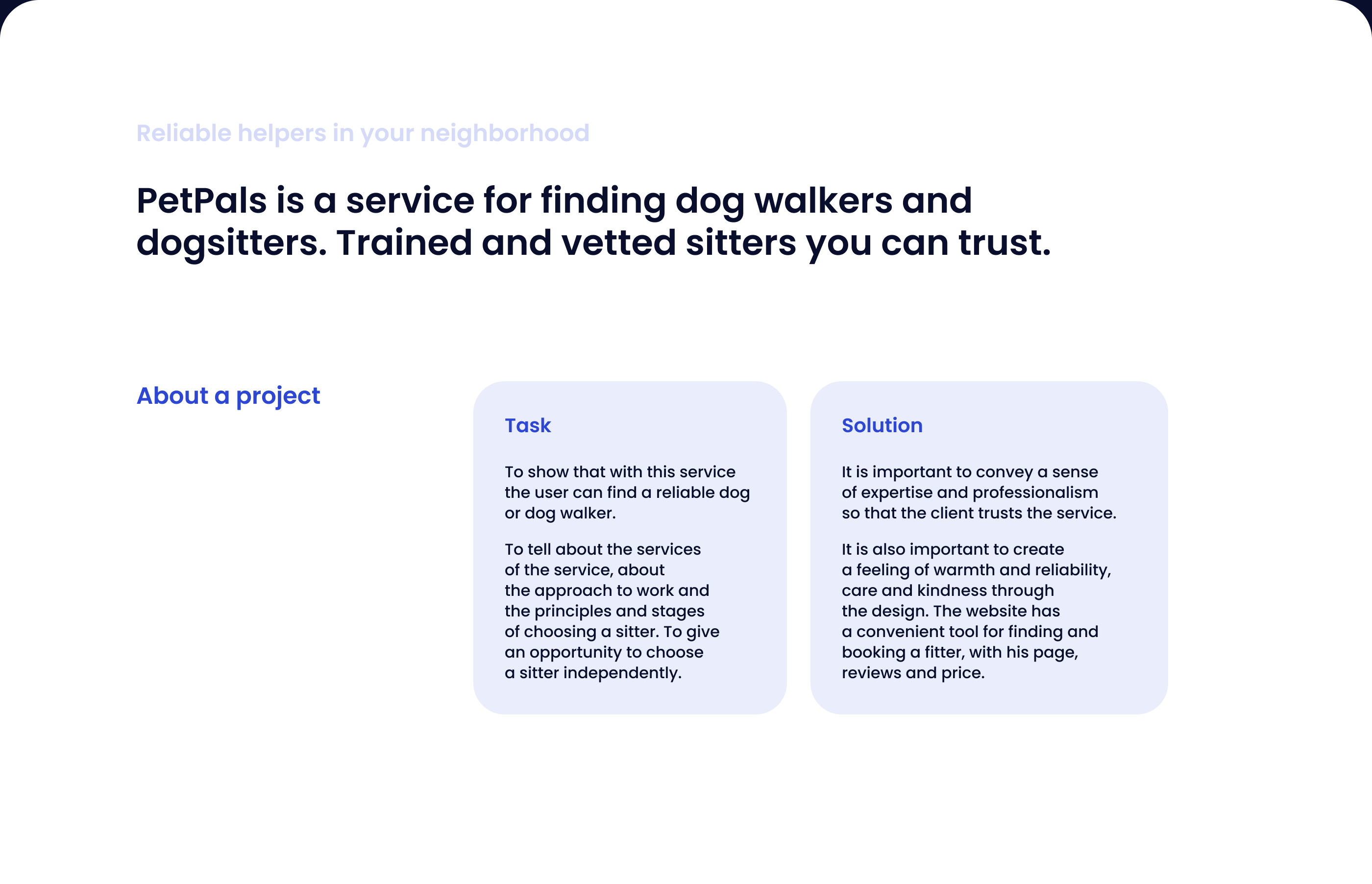 PetPals: Website Concept — Изображение №2 — Интерфейсы на Dprofile