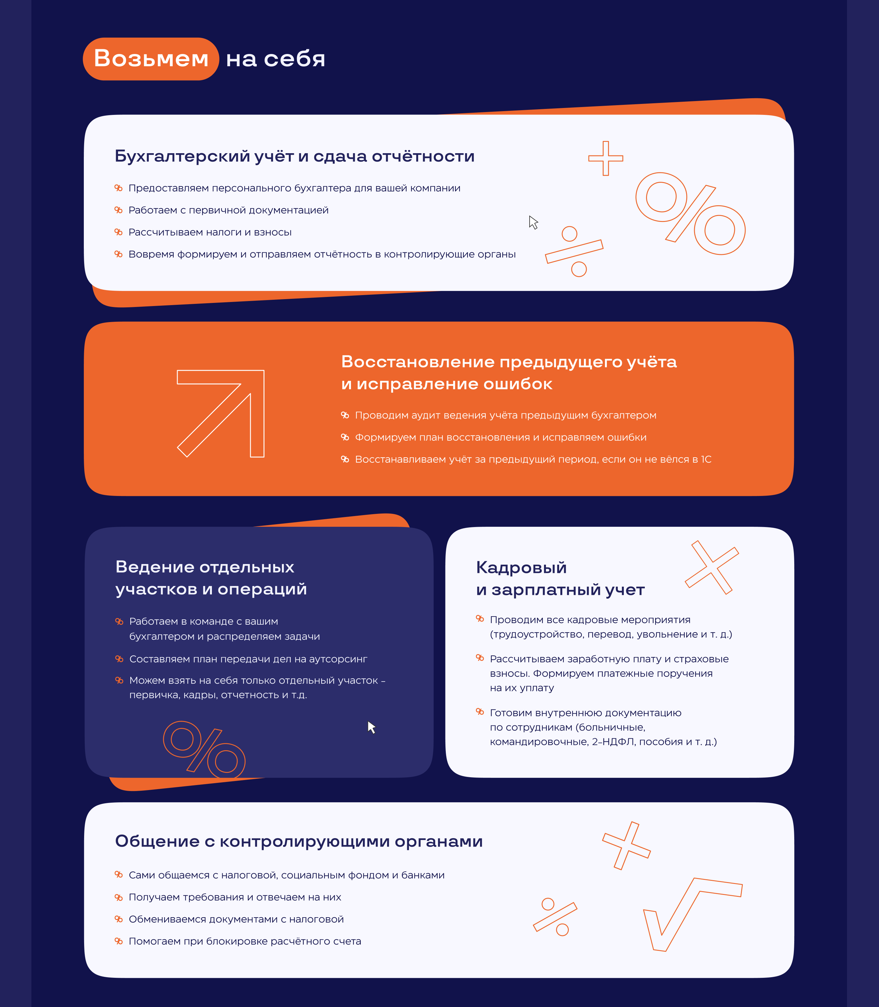 Лендинг для бухгалтерской компании — Изображение №3 — Интерфейсы на Dprofile